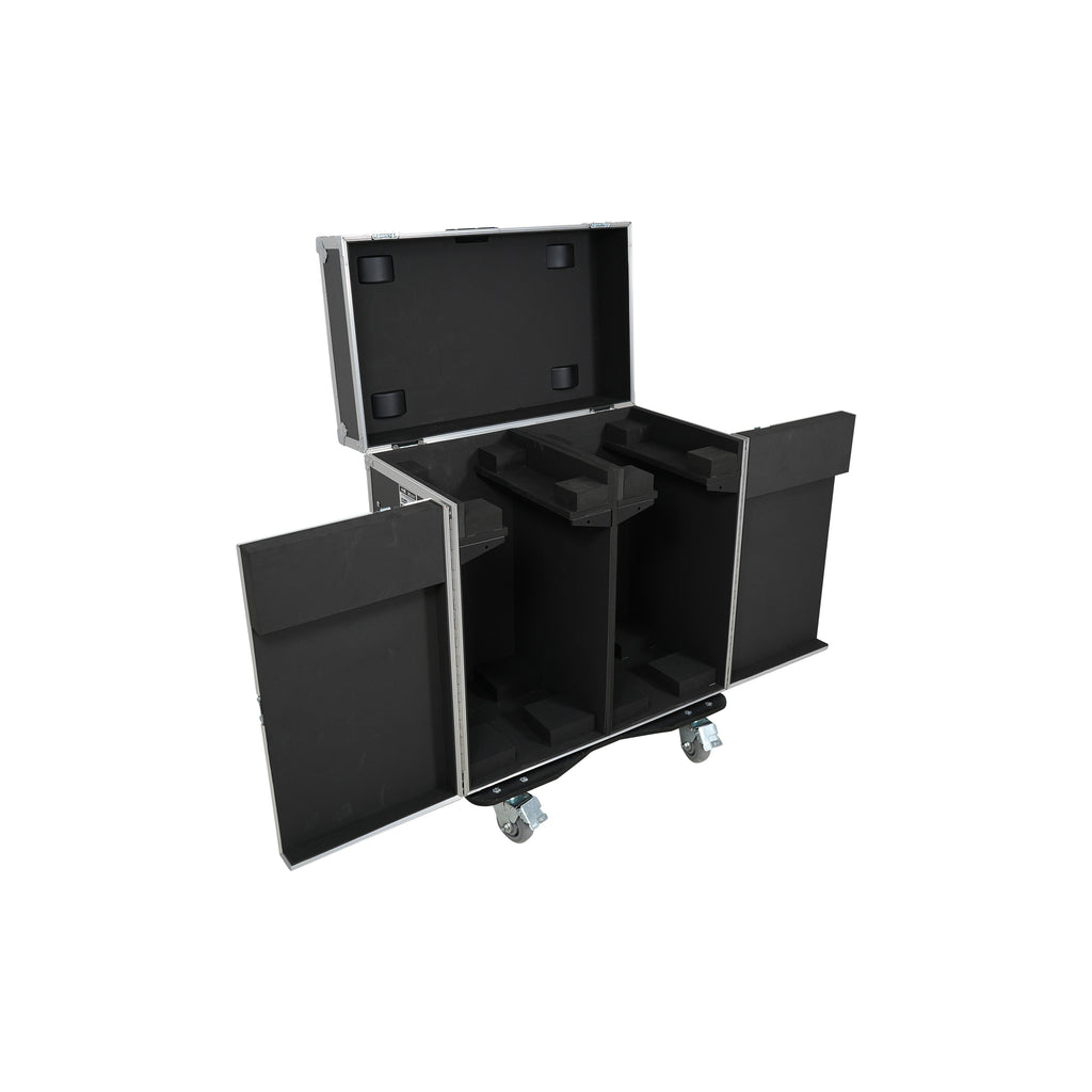 ATA Flight Style Road Case for 2 Large Moving Head Lighting Fixtures with 4x 4 inch Casters