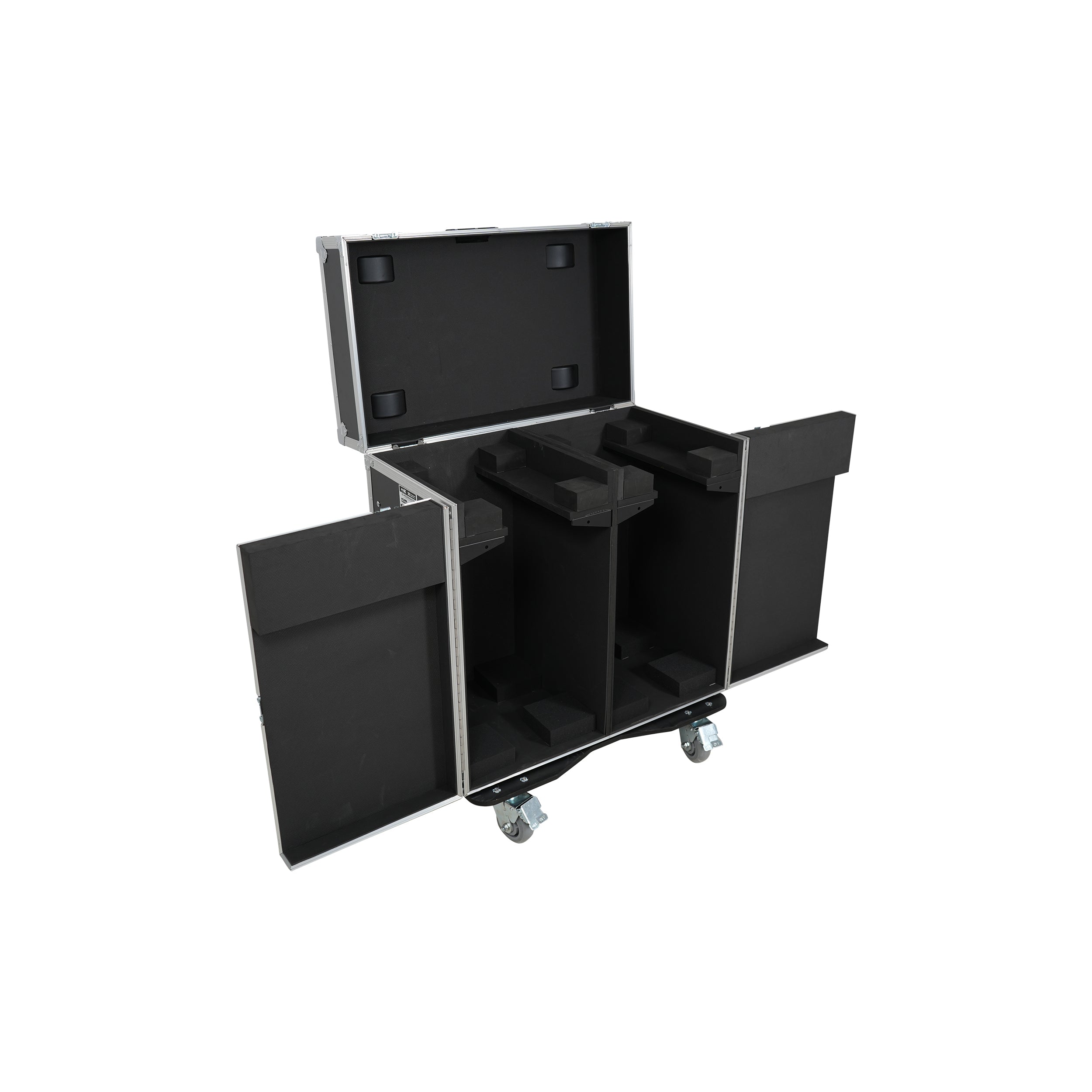 ATA Flight Style Road Case for 2 Large Moving Head Lighting Fixtures with 4x 4 inch Casters