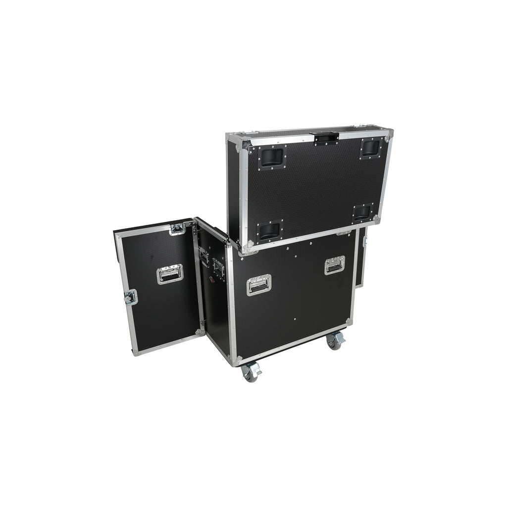 ATA Flight Style Road Case for 2 Large Moving Head Lighting Fixtures with 4x 4 inch Casters