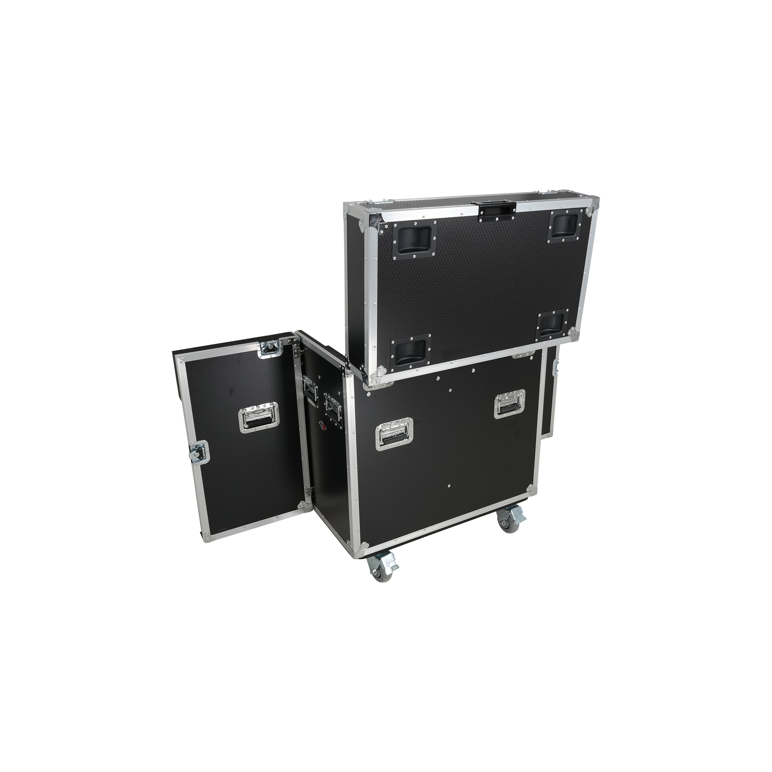 ATA Flight Style Road Case for 2 Large Moving Head Lighting Fixtures with 4x 4 inch Casters