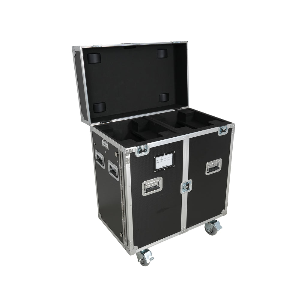ATA Flight Style Road Case for 2 Large Moving Head Lighting Fixtures with 4x 4 inch Casters
