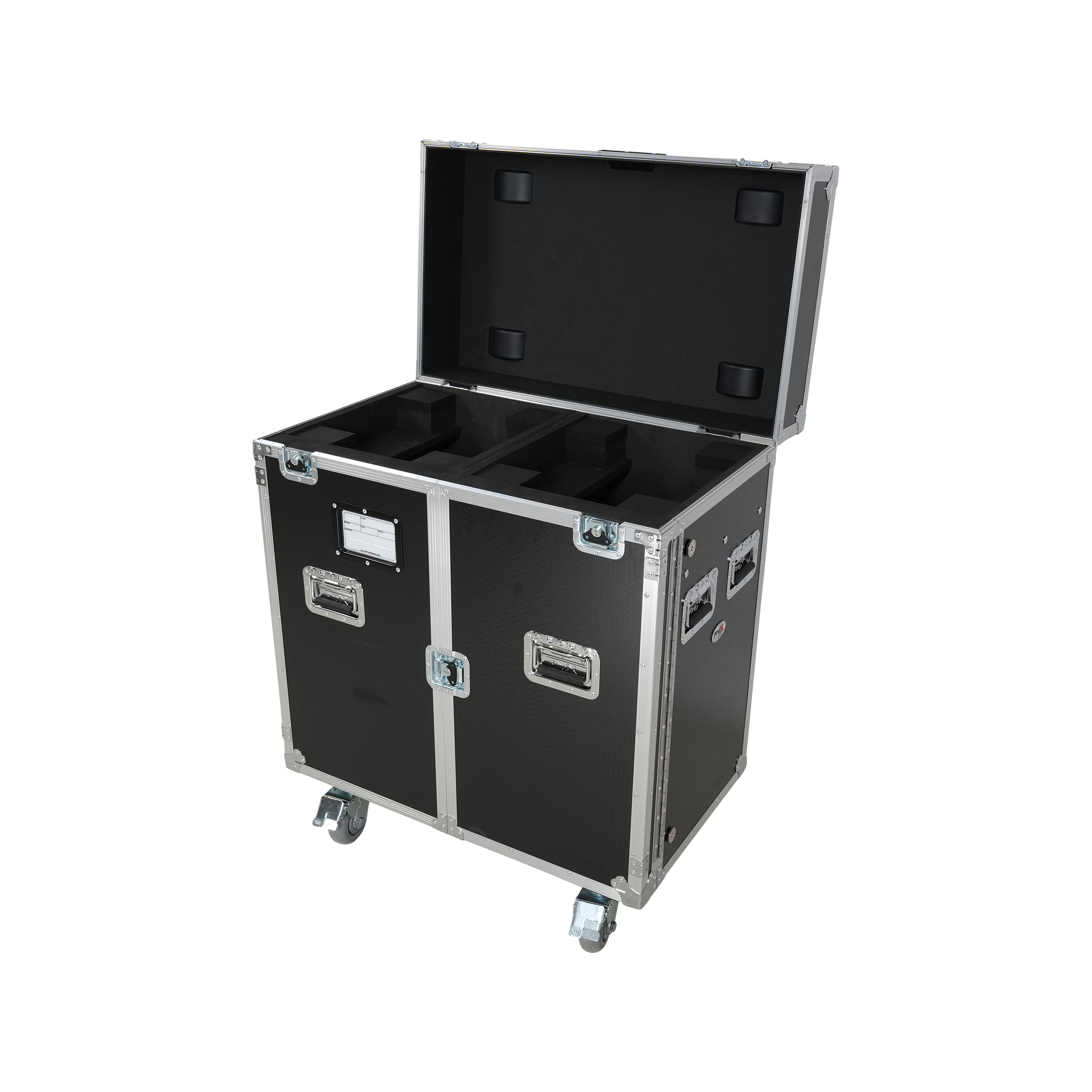 ATA Flight Style Road Case for 2 Large Moving Head Lighting Fixtures with 4x 4 inch Casters