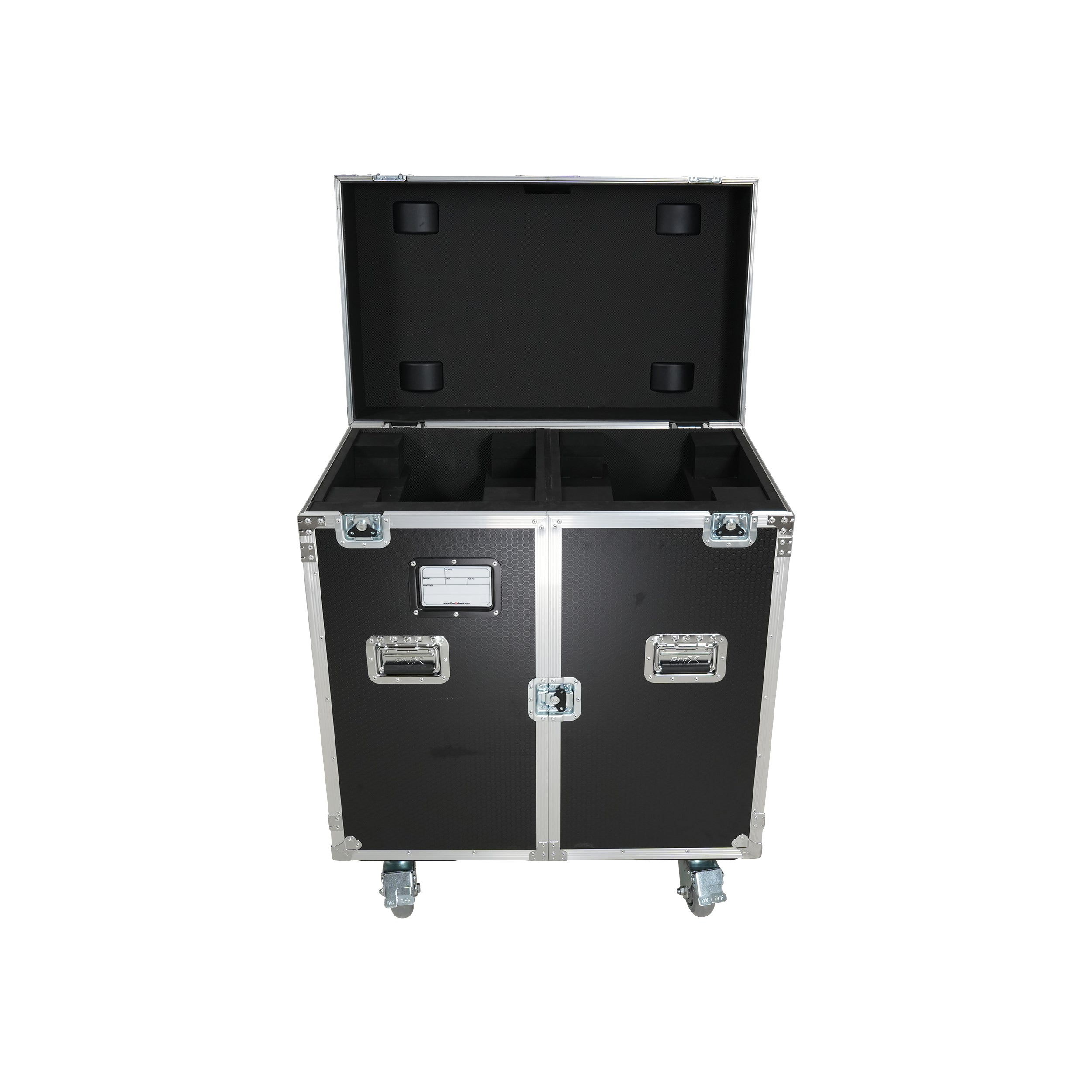 ATA Flight Style Road Case for 2 Large Moving Head Lighting Fixtures with 4x 4 inch Casters