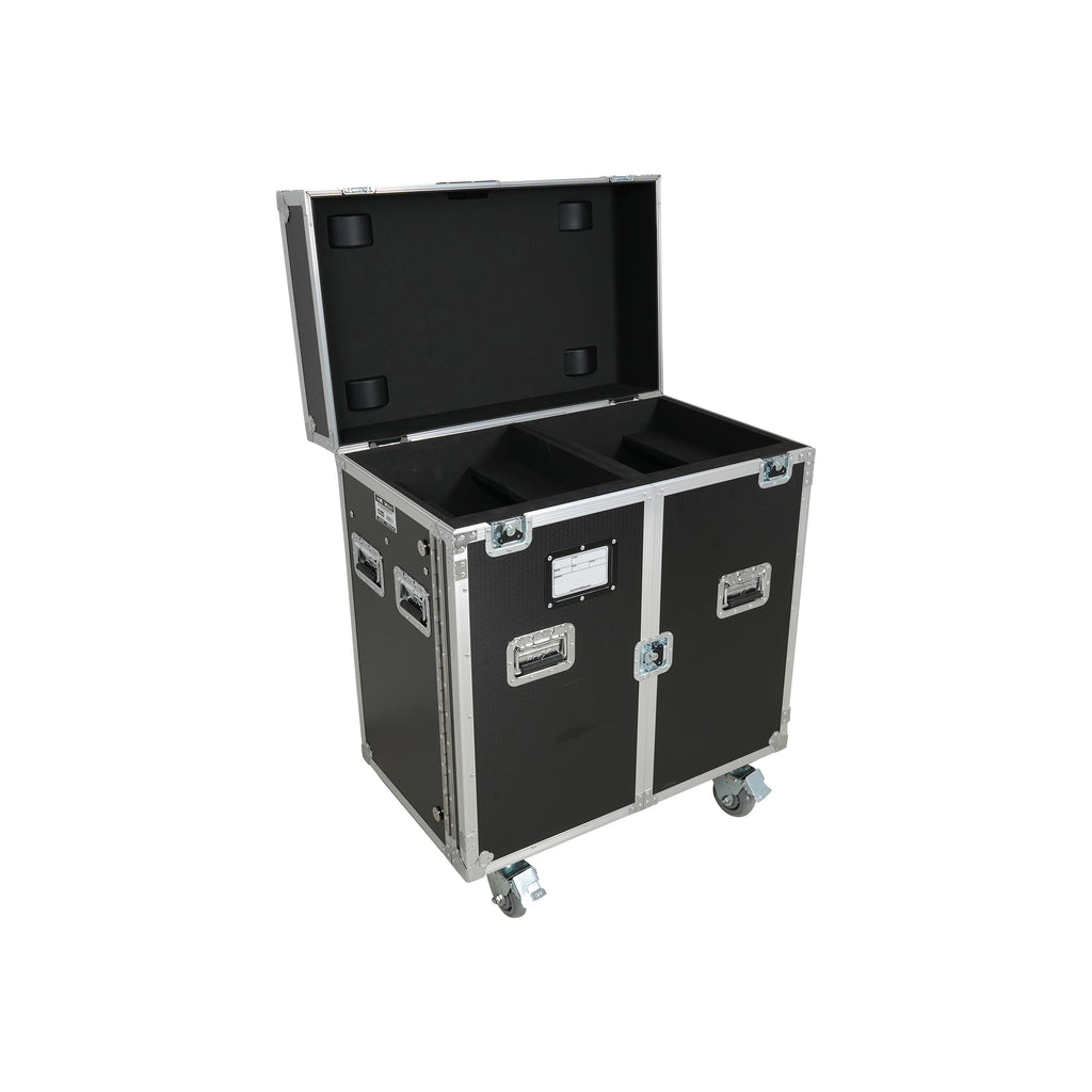 ATA Flight Style Road Case for 2 Large Moving Head Lighting Fixtures with 4x 4 inch Casters