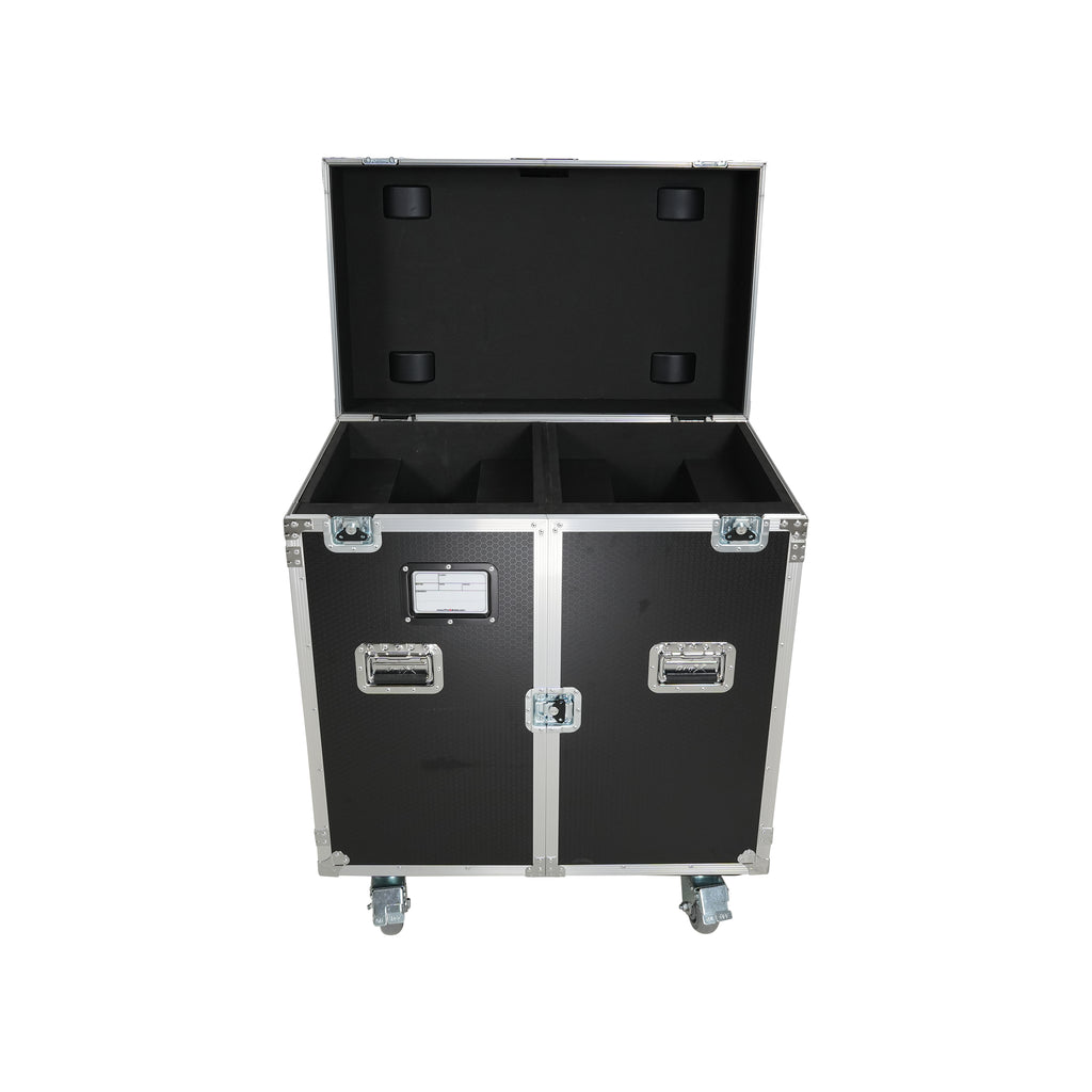 ATA Flight Style Road Case for 2 Large Moving Head Lighting Fixtures with 4x 4 inch Casters