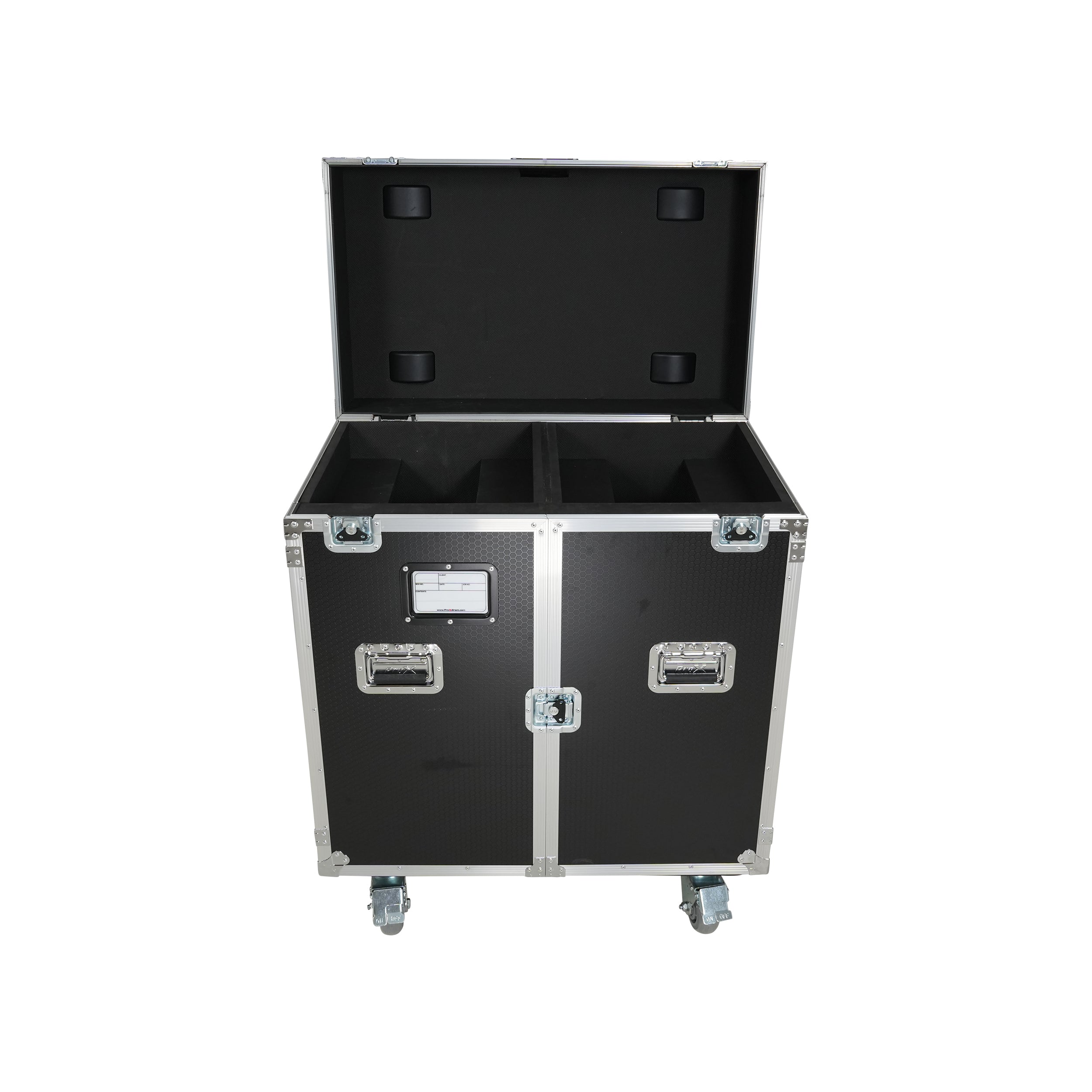 ATA Flight Style Road Case for 2 Large Moving Head Lighting Fixtures with 4x 4 inch Casters