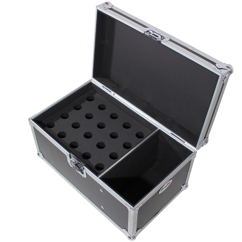 ATA Flight Case for (20) Wireless Wired Microphones with Additional Storage
