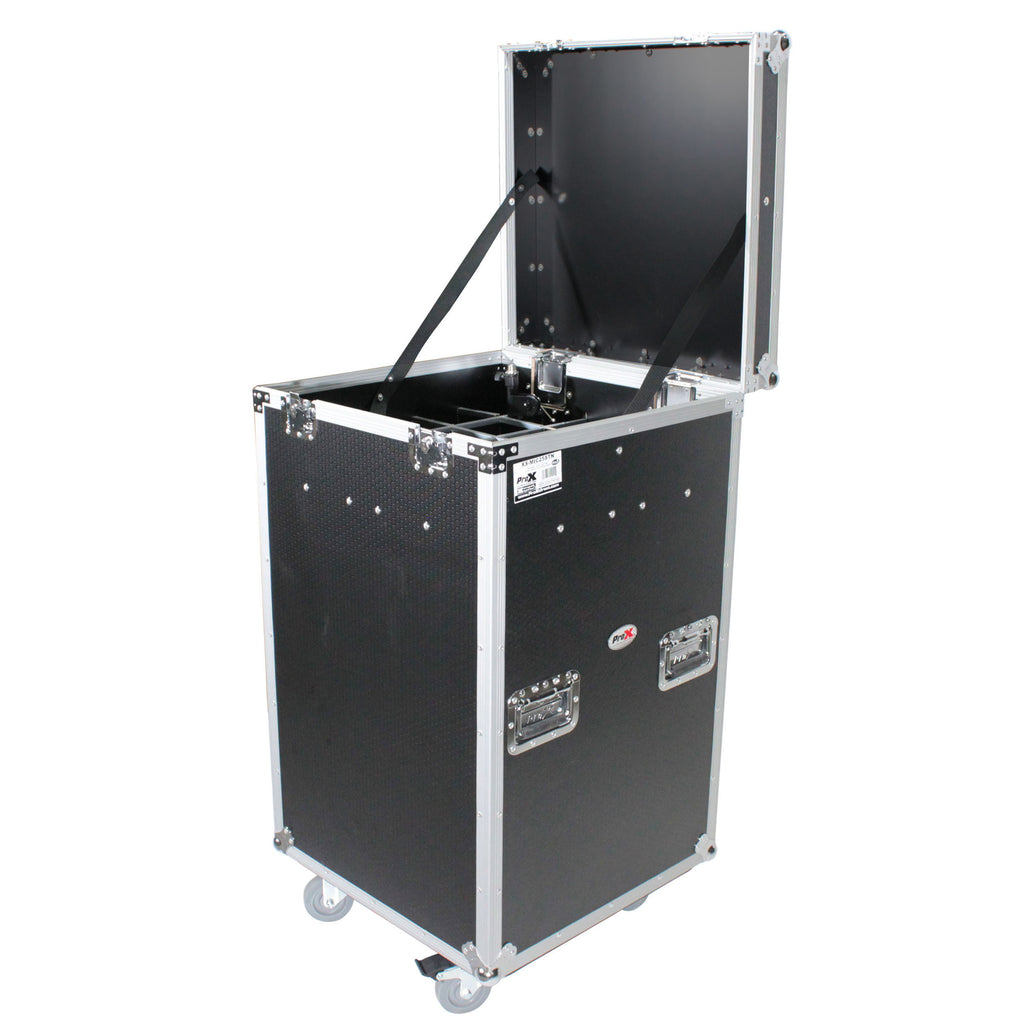 Microphone Stand Case Holds up to 25 Units W-Casters