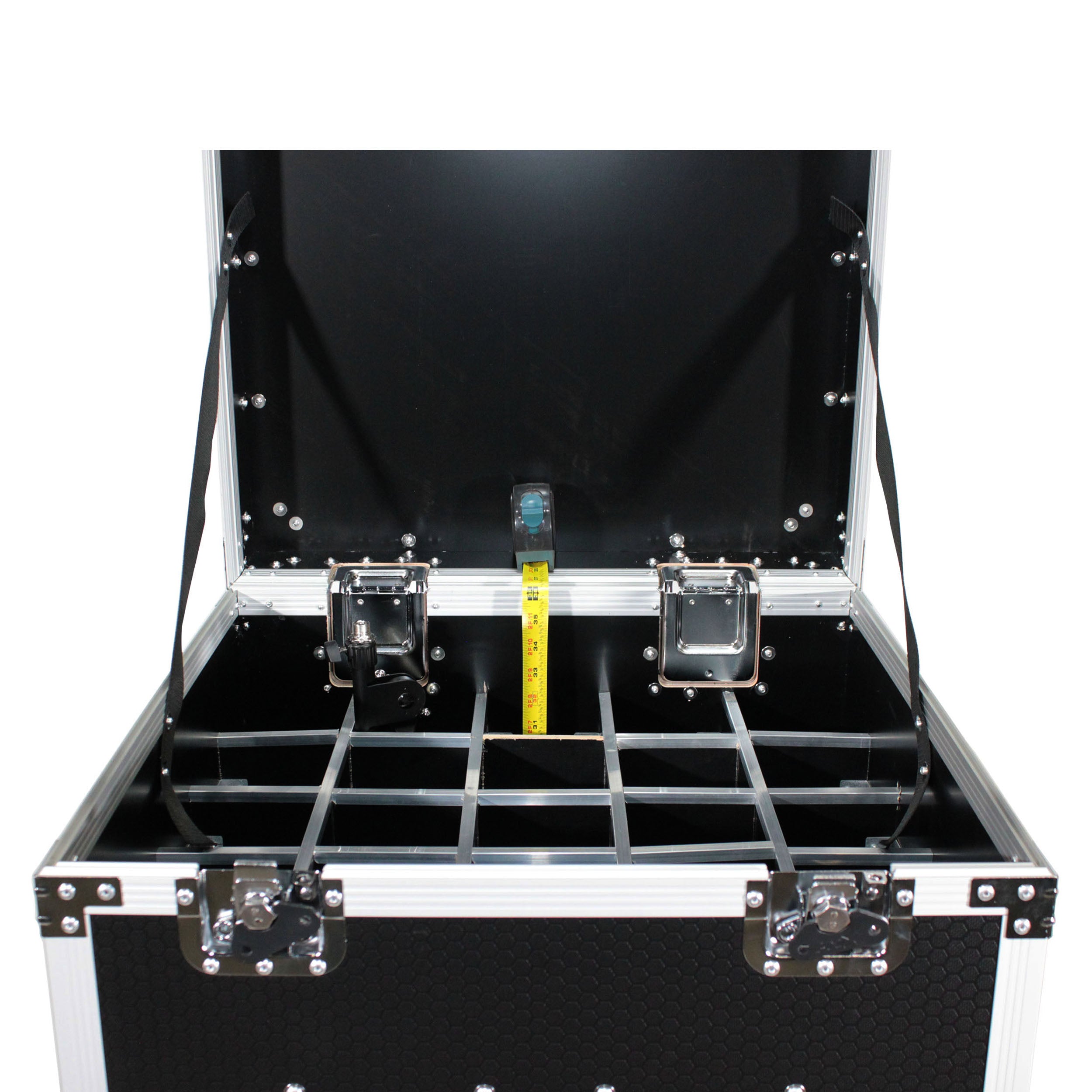 Microphone Stand Case Holds up to 25 Units W-Casters