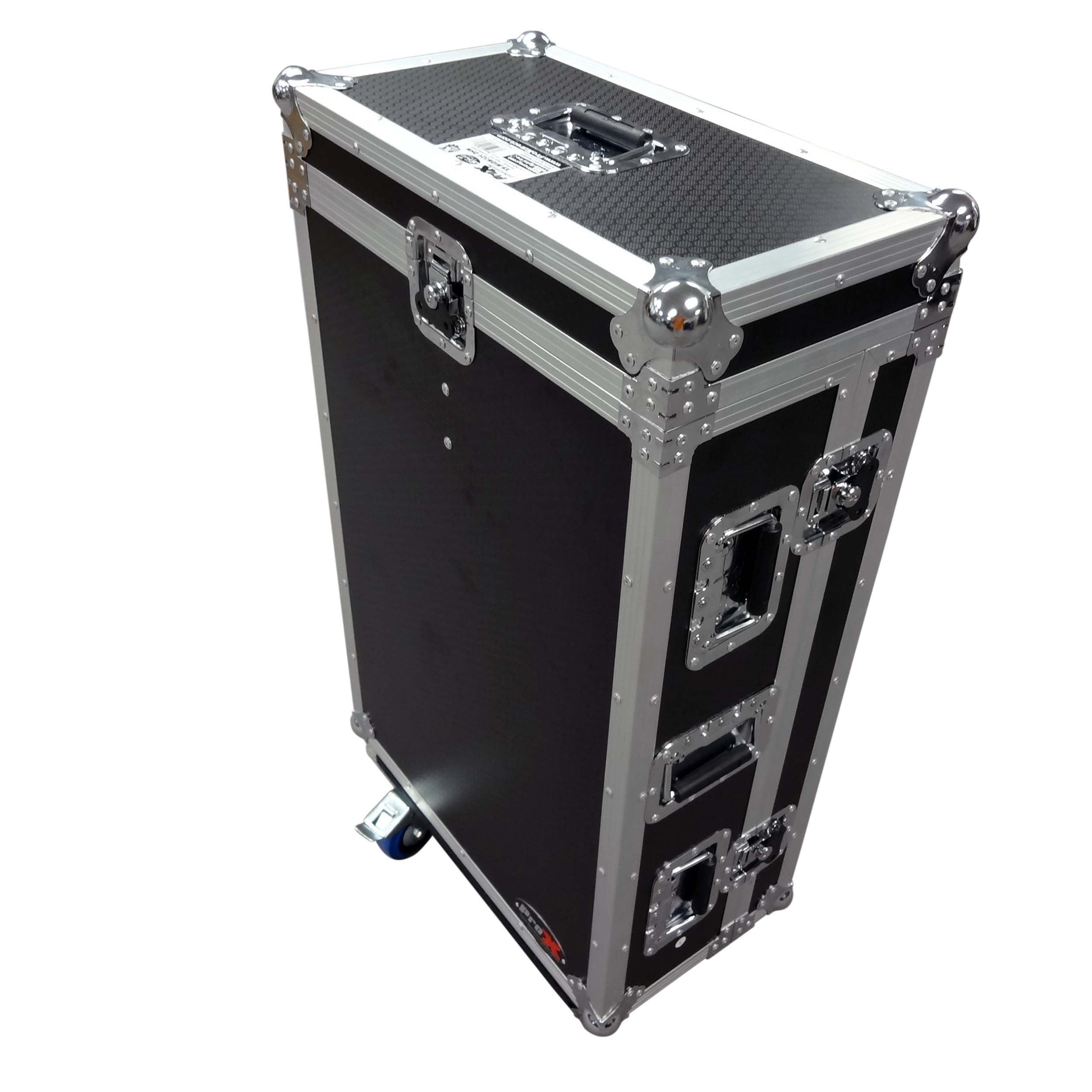 ATA Digital Audio Mixer Flight Case for Midas M32R Console with Doghouse Compartment and Caster Wheels