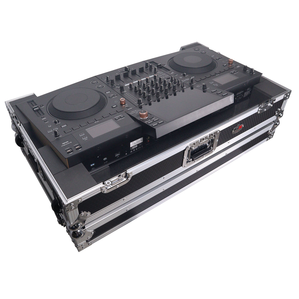 ATA Flight Style Road Case For Pioneer Opus Quad DJ Controller with 1U Rack Space and Wheels