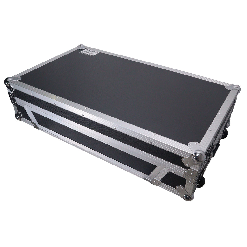 ATA Flight Style Road Case For Pioneer Opus Quad DJ Controller with 1U Rack Space and Wheels
