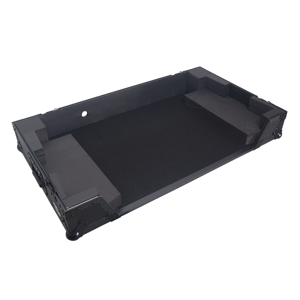 ATA Flight Style Road Case For Pioneer Opus Quad DJ Controller with 1U Rack Space and Wheels - Black Finish