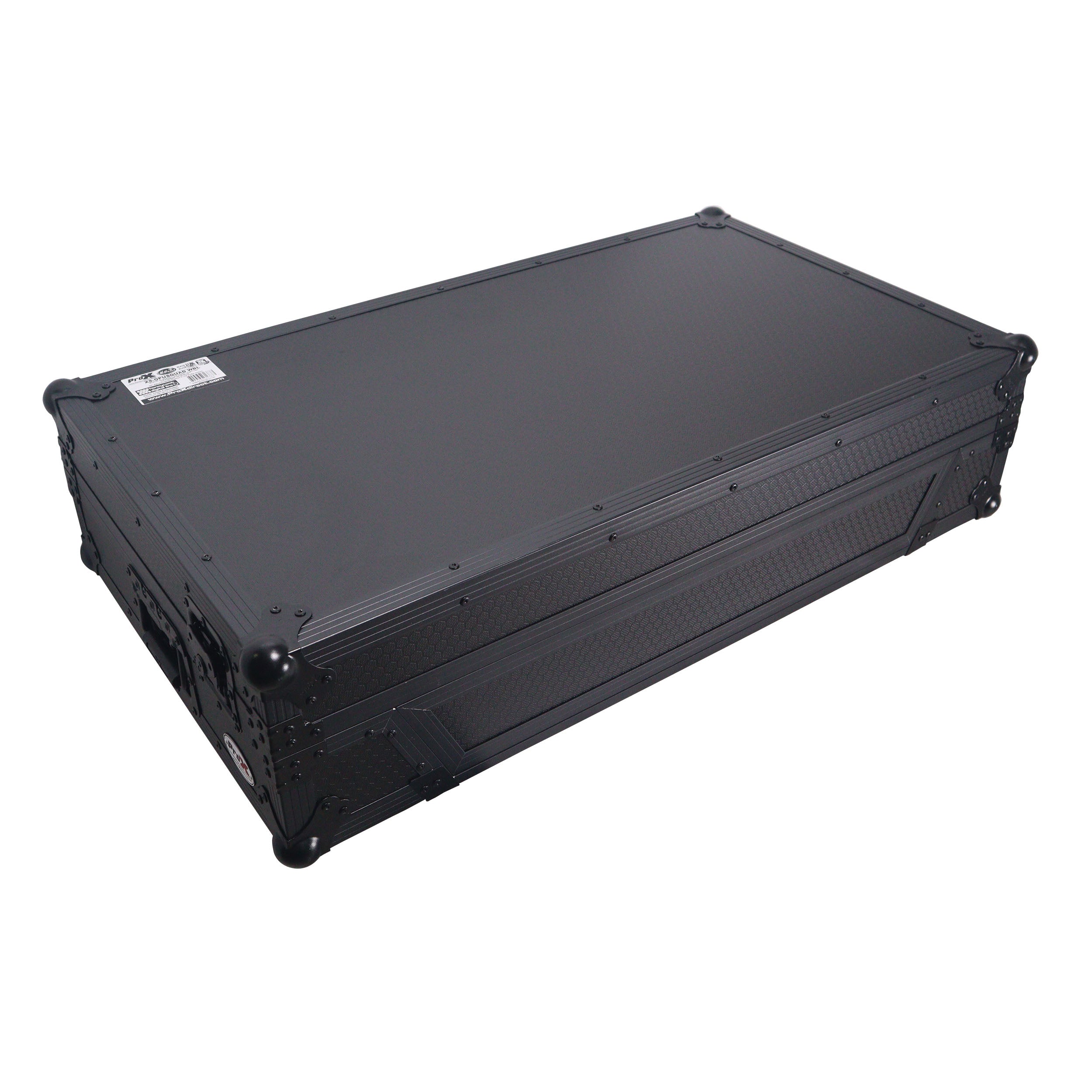 ATA Flight Style Road Case For Pioneer Opus Quad DJ Controller with 1U Rack Space and Wheels - Black Finish