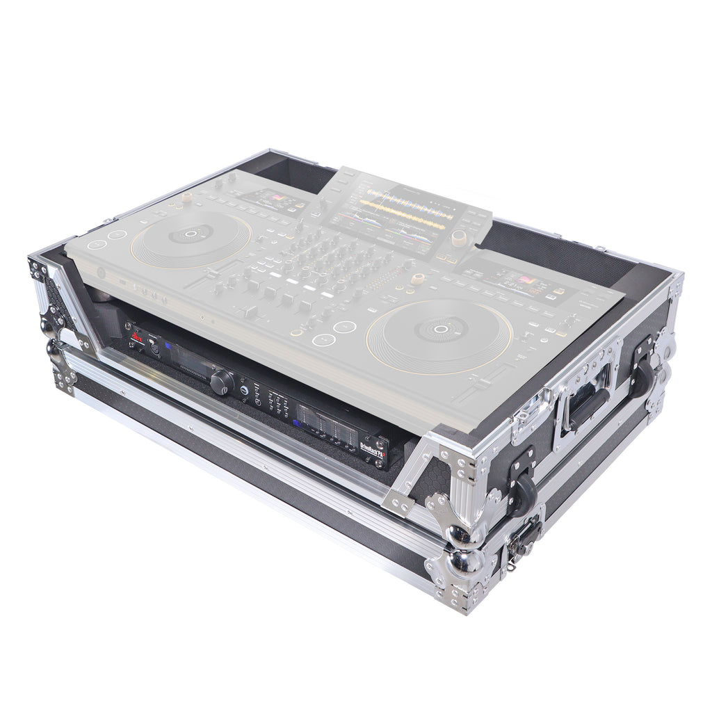 ATA Flight Style Road Case For Pioneer Opus Quad DJ Controller with 1U Rack Space and Wheels