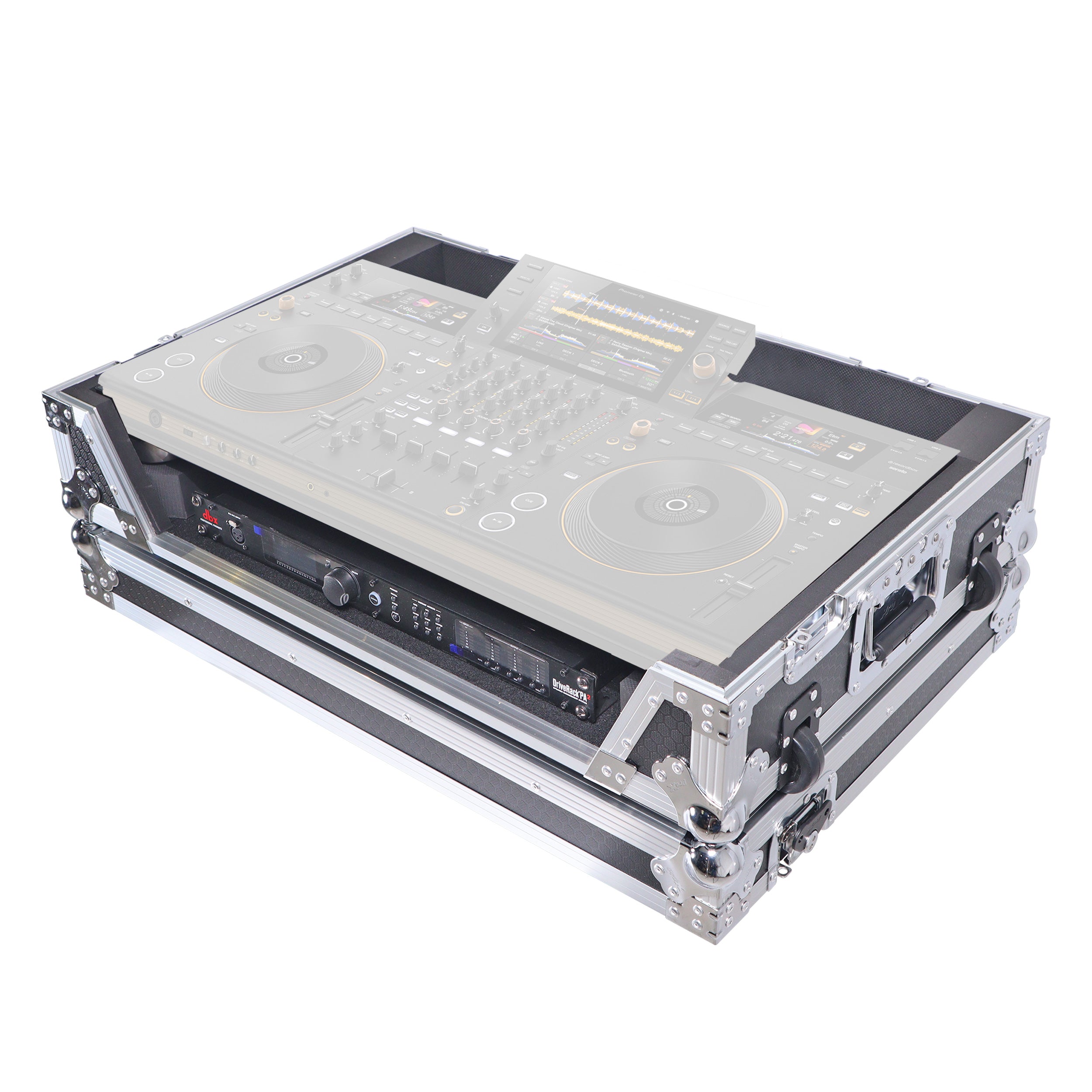 ATA Flight Style Road Case For Pioneer Opus Quad DJ Controller with 1U Rack Space and Wheels