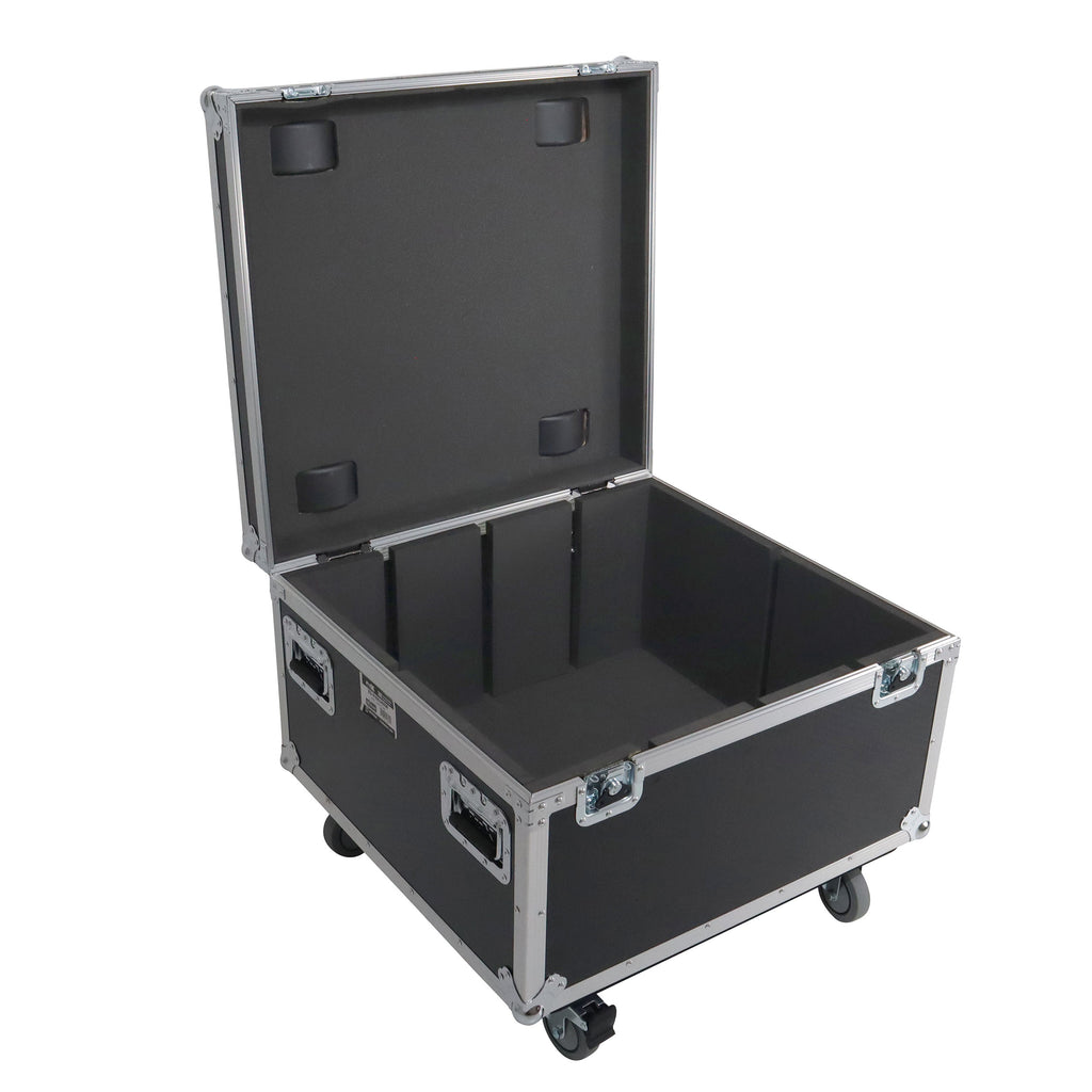 Par Can Universal Utility Case 4" Wheels Will Hold 4 of 12" x12"  Large or 8  of 12" x 5.5" Slim LED Par Lights