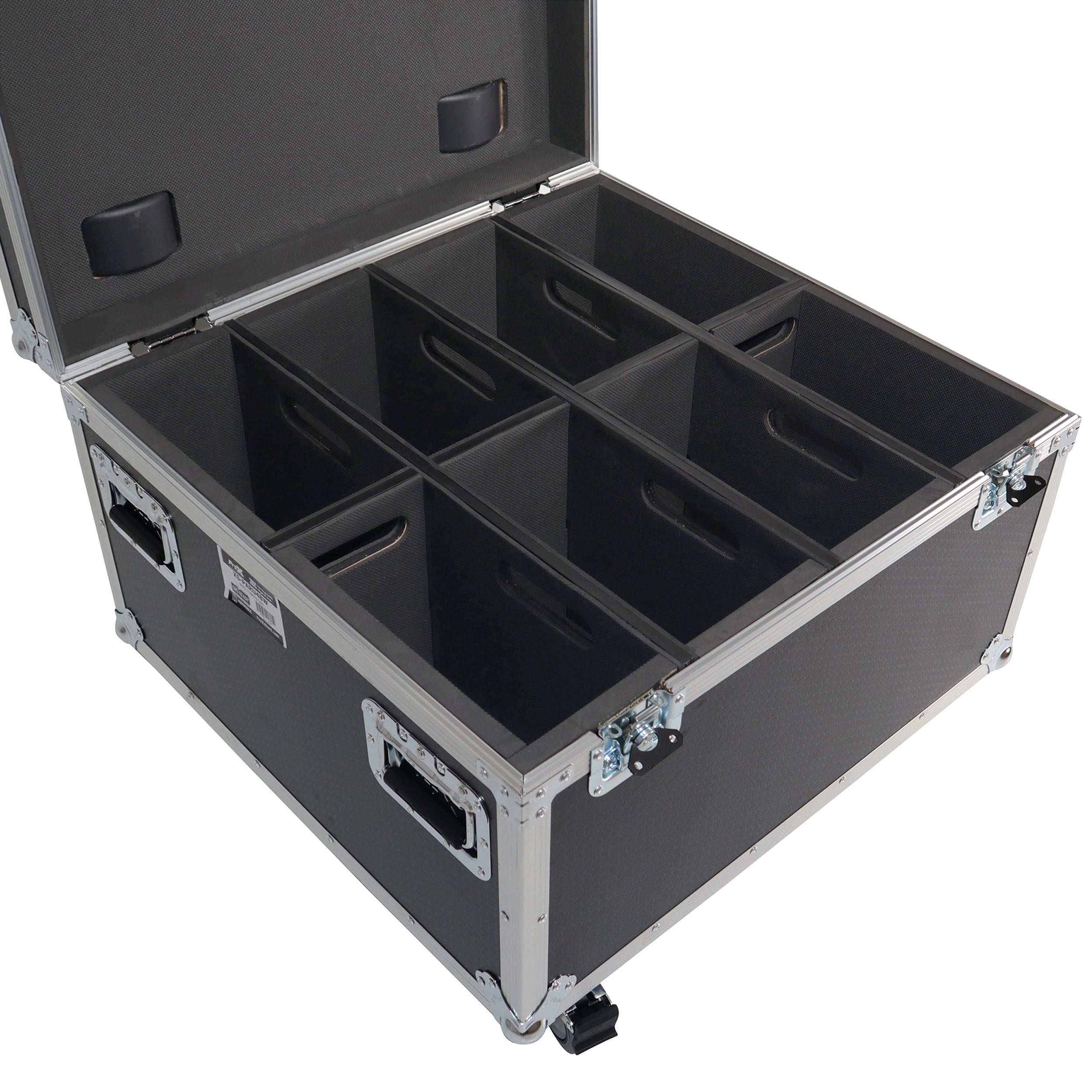 Par Can Universal Utility Case 4" Wheels Will Hold 4 of 12" x12"  Large or 8  of 12" x 5.5" Slim LED Par Lights