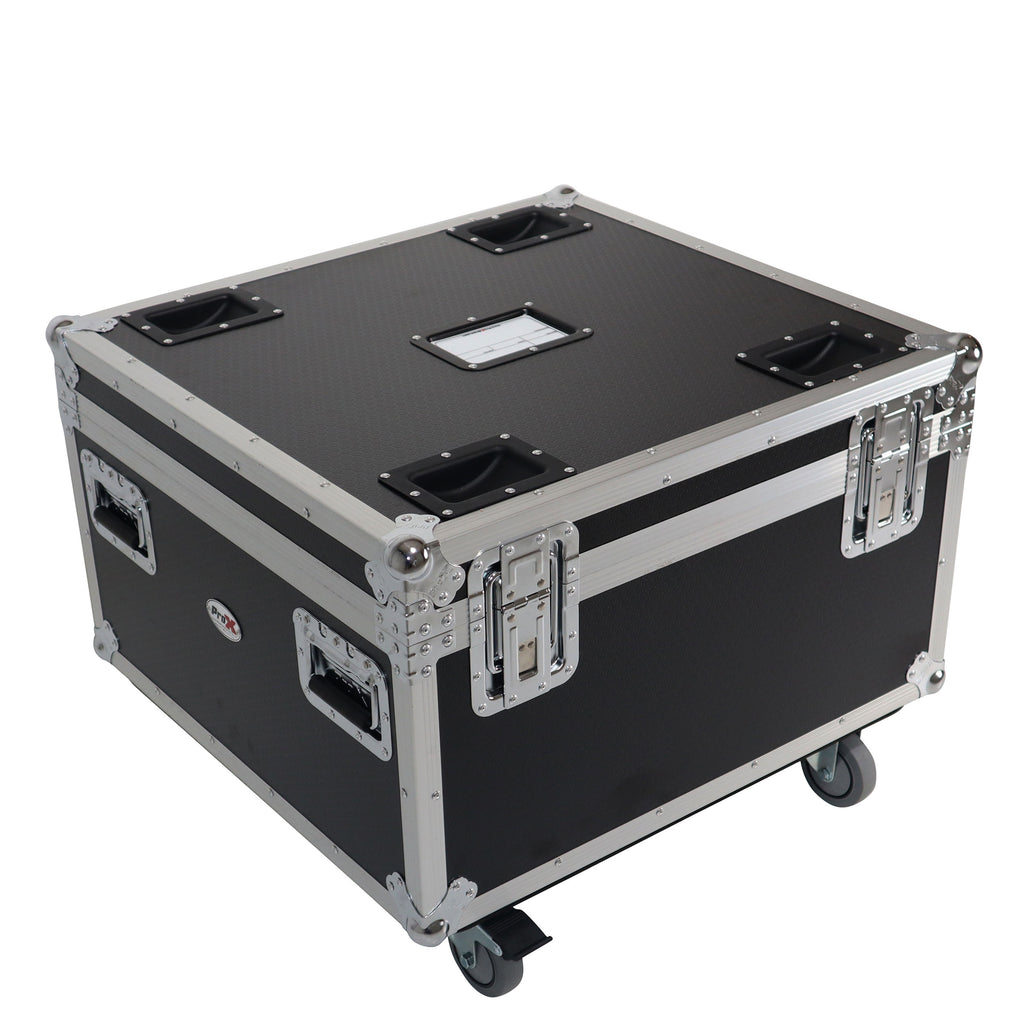 Par Can Universal Utility Case 4" Wheels Will Hold 4 of 12" x12"  Large or 8  of 12" x 5.5" Slim LED Par Lights