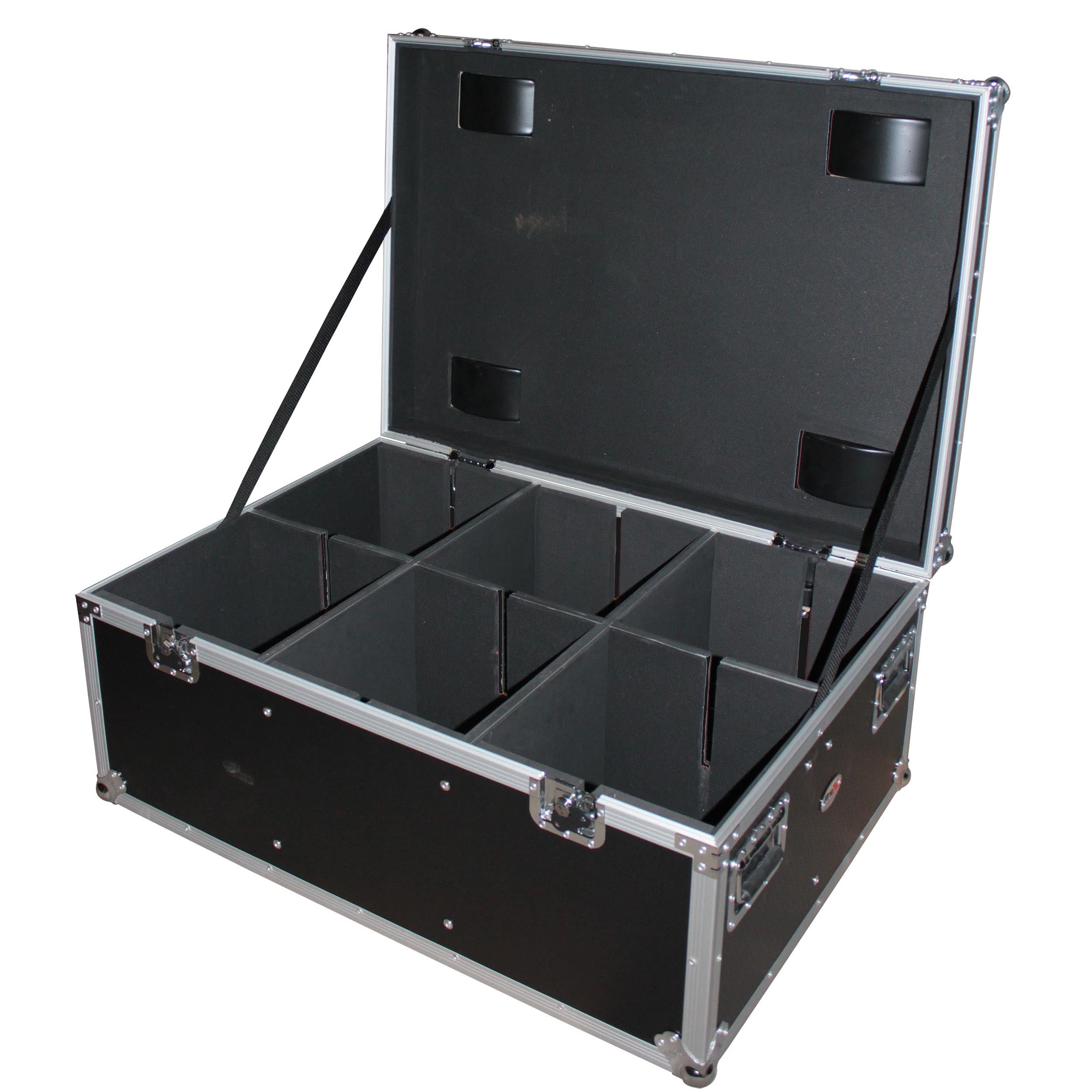 Par Can Universal Utility Case 4" Wheels Will Hold 6 of 12" x12"  Large or 12  of 12" x 5.5" Slim LED Par Lights
