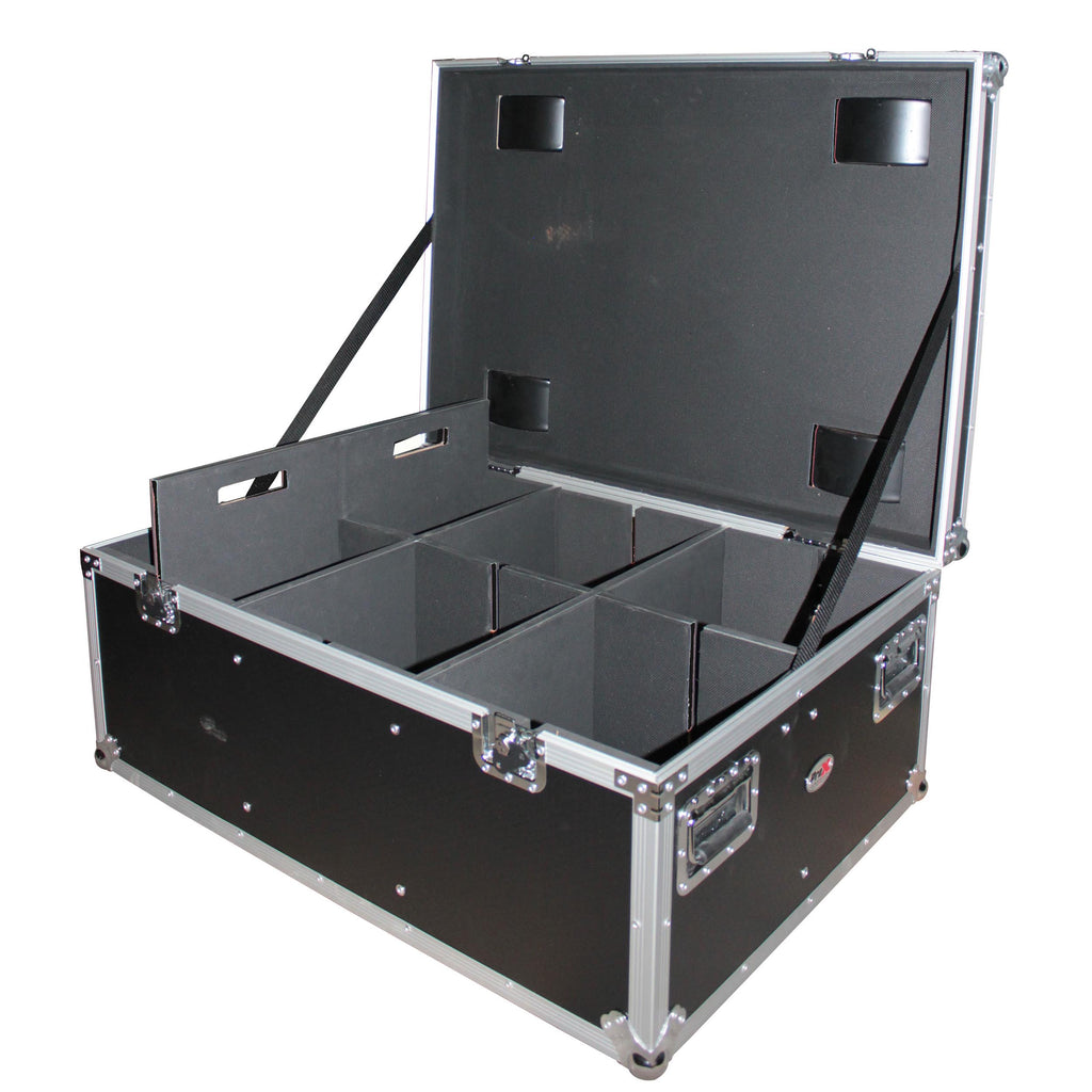 Par Can Universal Utility Case 4" Wheels Will Hold 6 of 12" x12"  Large or 12  of 12" x 5.5" Slim LED Par Lights