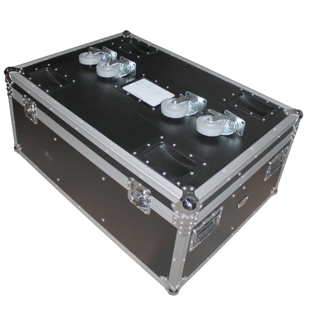 Par Can Universal Utility Case 4" Wheels Will Hold 6 of 12" x12"  Large or 12  of 12" x 5.5" Slim LED Par Lights