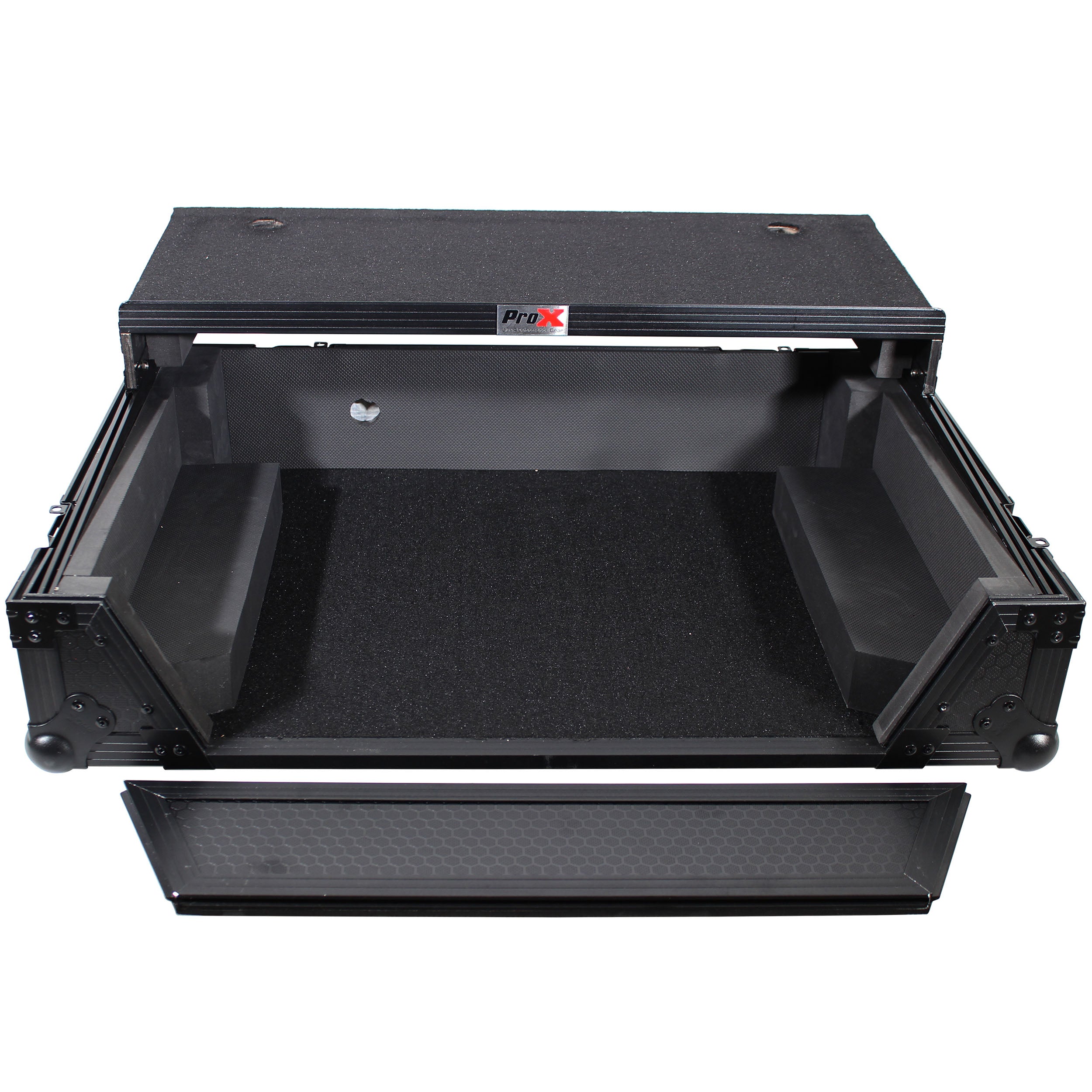 ATA Flight Case For Denon PRIME 2 DJ Controller with Laptop Shelf 1U Rack Space - Black