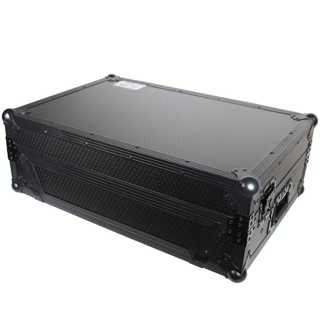 ATA Flight Case For Denon PRIME 2 DJ Controller with Laptop Shelf 1U Rack Space - Black