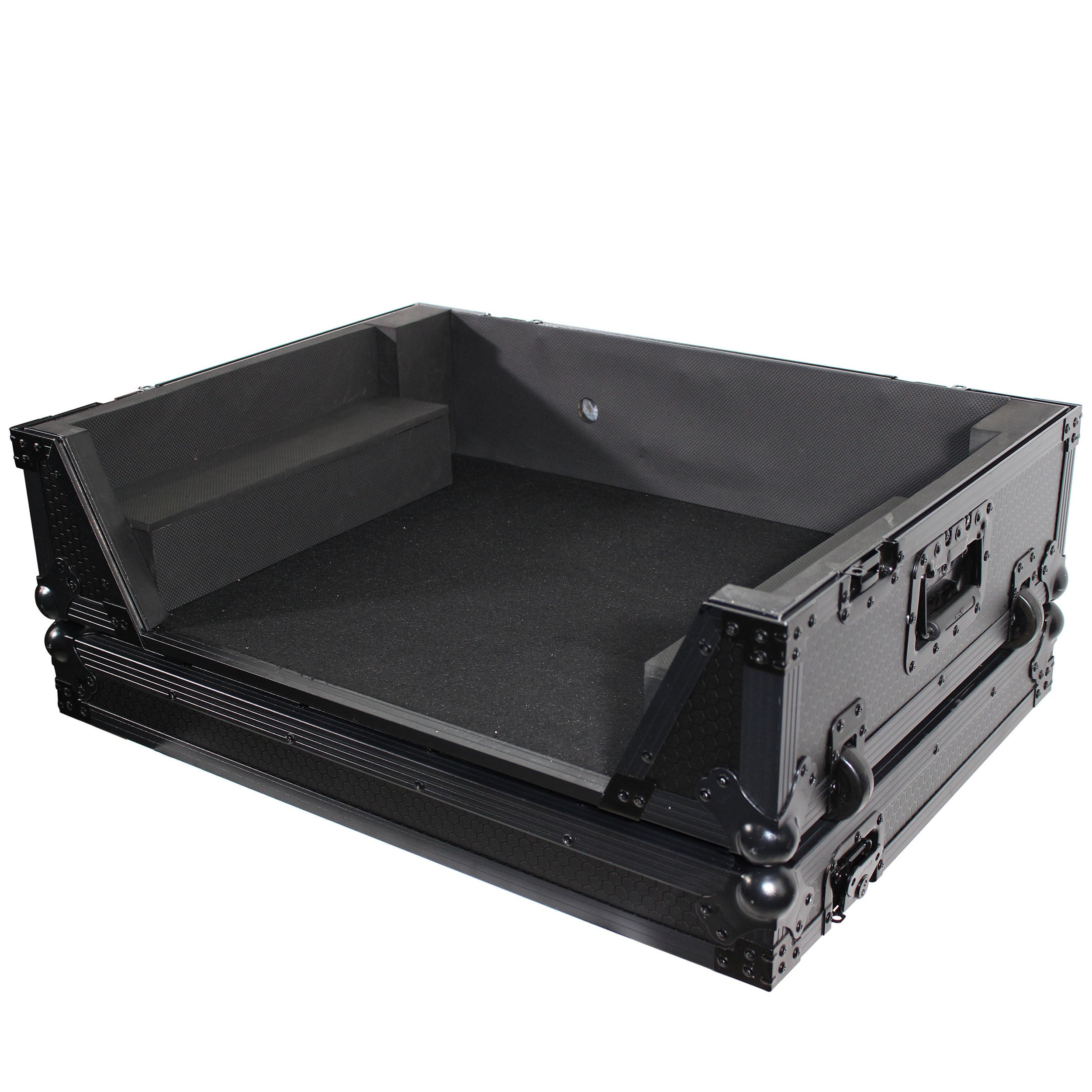ATA Flight Case For Denon PRIME 4 DJ Controller with 2U Rack Space and Wheels - Black