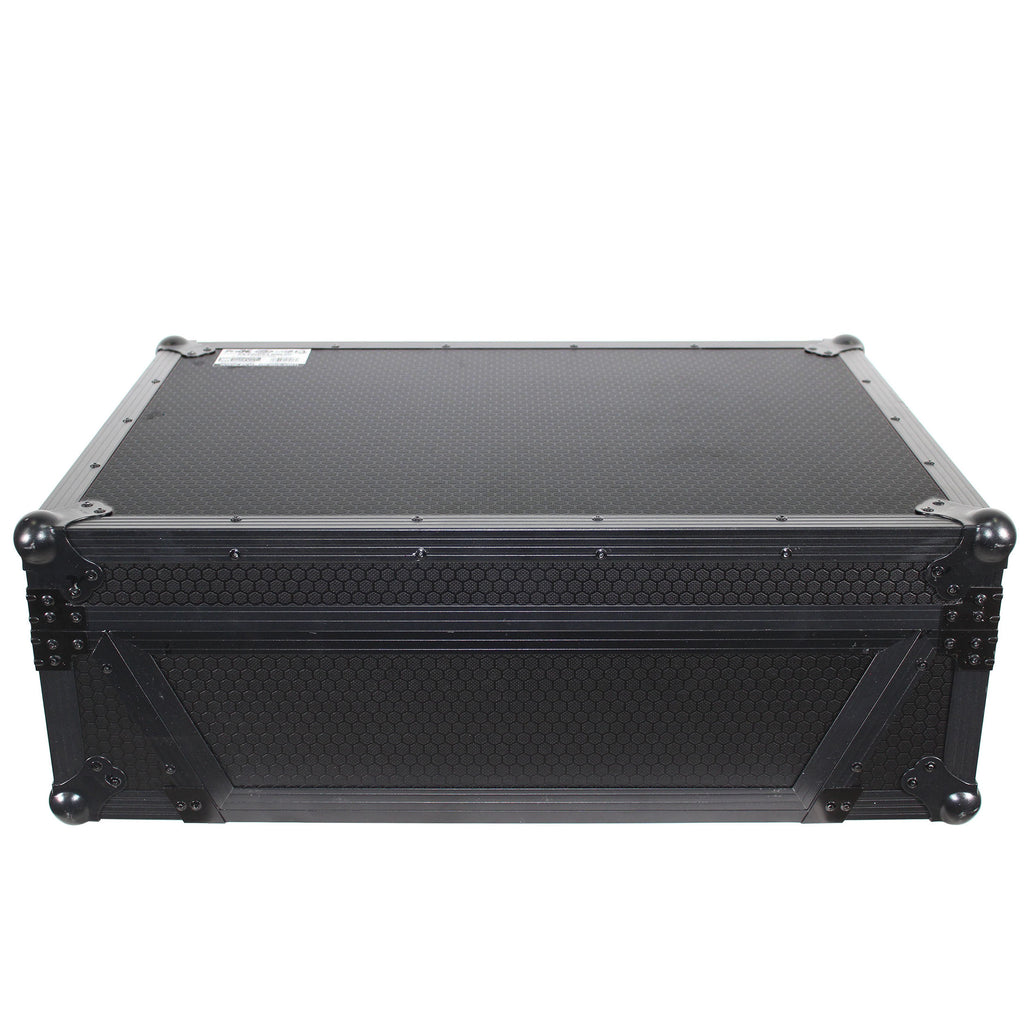 ATA Flight Case For Denon PRIME 4 DJ Controller with 2U Rack Space and Wheels - Black