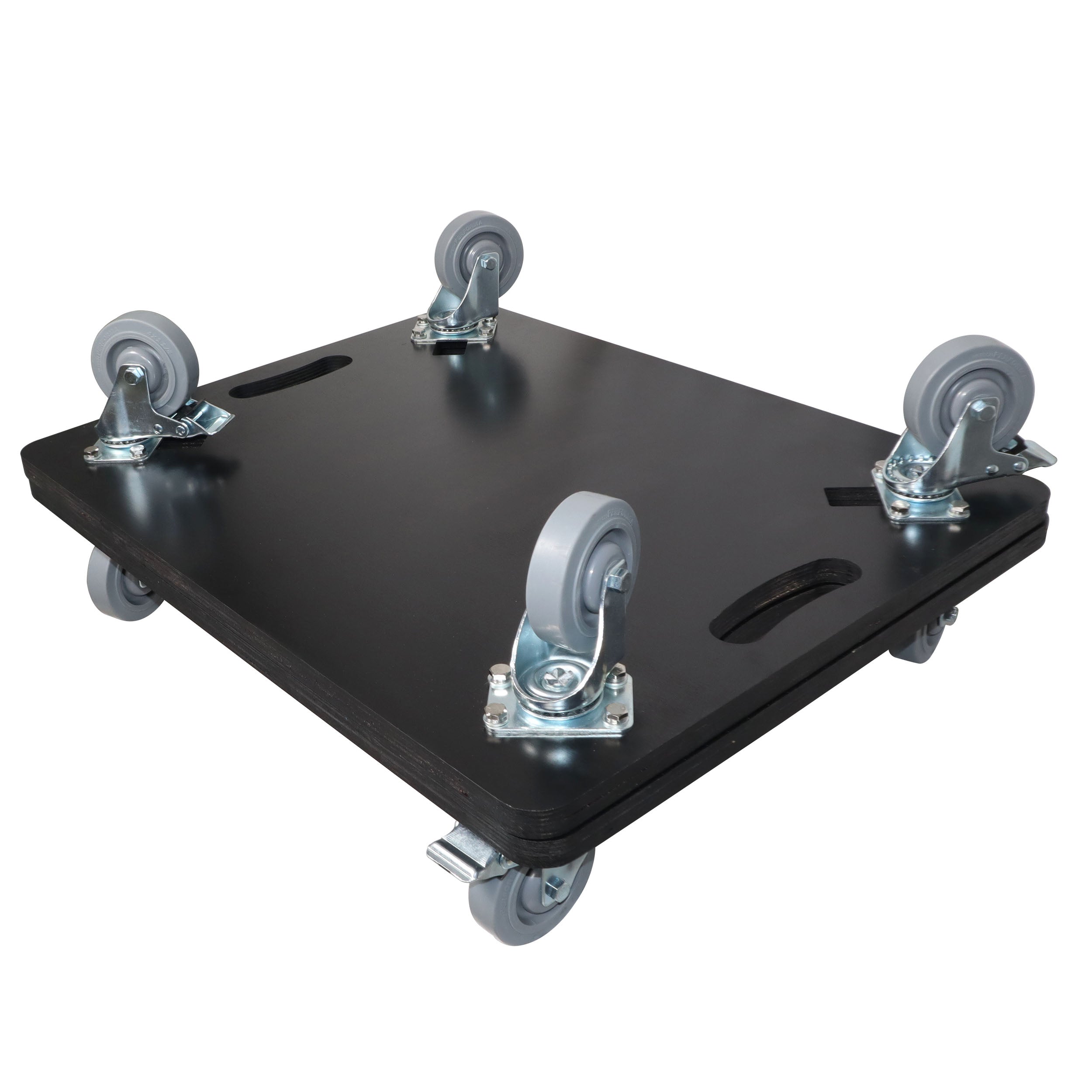 2PCS Set of 2 Caster Boards with 4" Industrial Grade Caster Wheels for Cases Truss Block Speakers Heavy Equipment