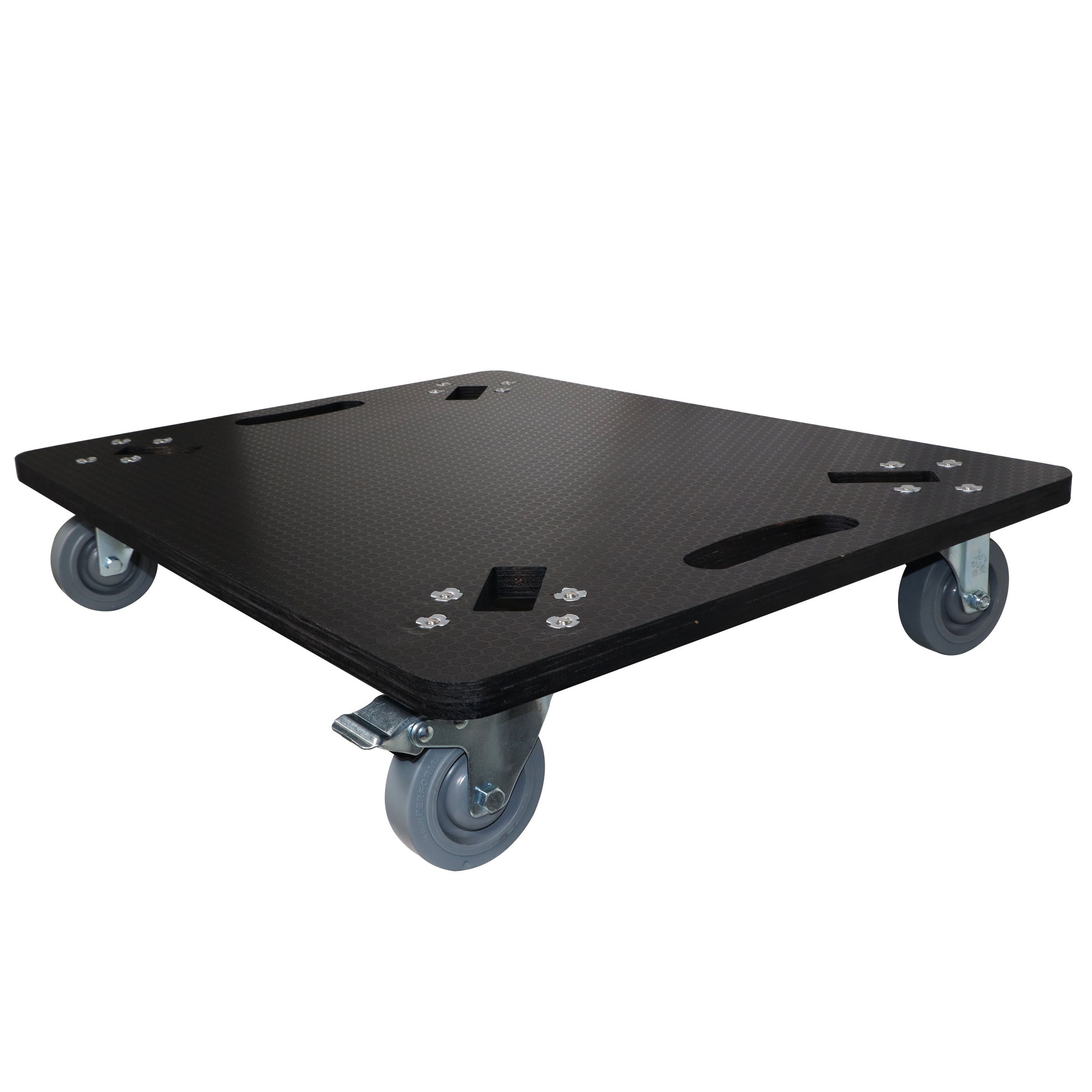Set of 2 Caster Boards with 4" Industrial Grade Caster Wheels for Cases Truss Block Speakers Heavy Equipment