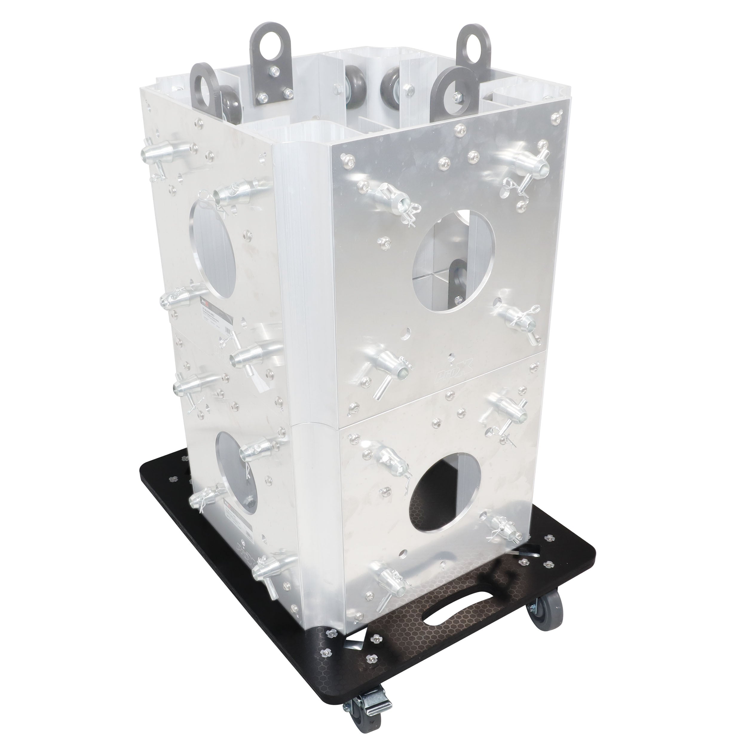 Set of 2 Caster Boards with 4" Industrial Grade Caster Wheels for Cases Truss Block Speakers Heavy Equipment
