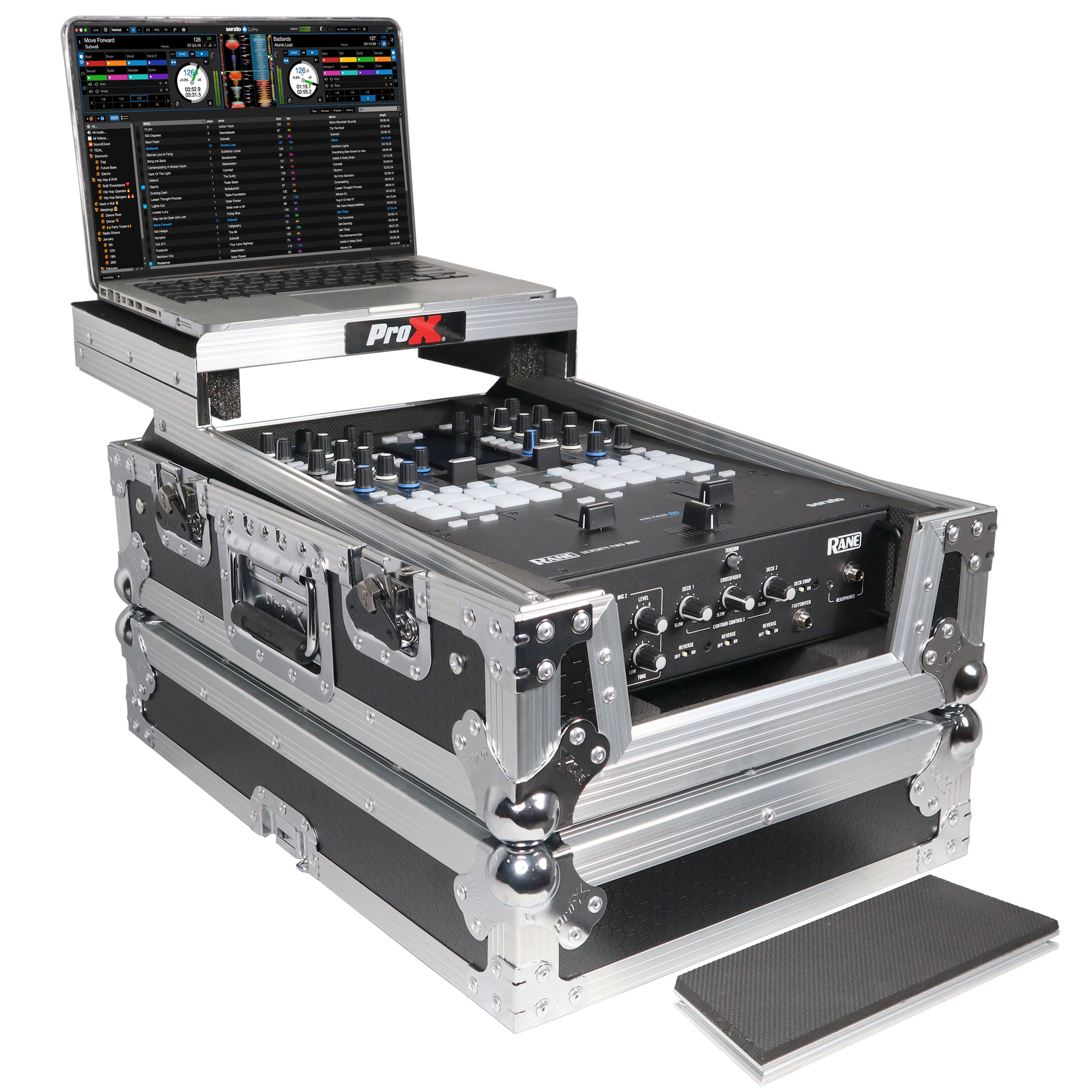 11" DJ Mixer Road Case W/Laptop Shelf for Rane Seventy-Two 72 and Rane Seventy