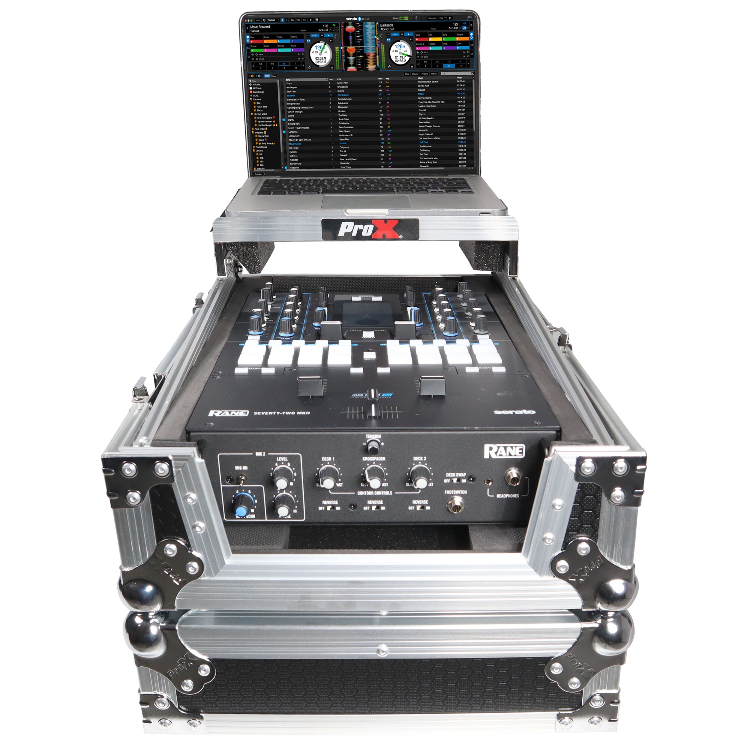 11" DJ Mixer Road Case W/Laptop Shelf for Rane Seventy-Two 72 and Rane Seventy