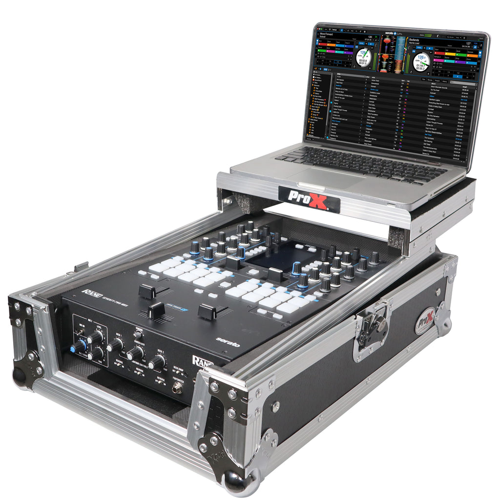 11" DJ Mixer Road Case W/Laptop Shelf for Rane Seventy-Two 72 and Rane Seventy