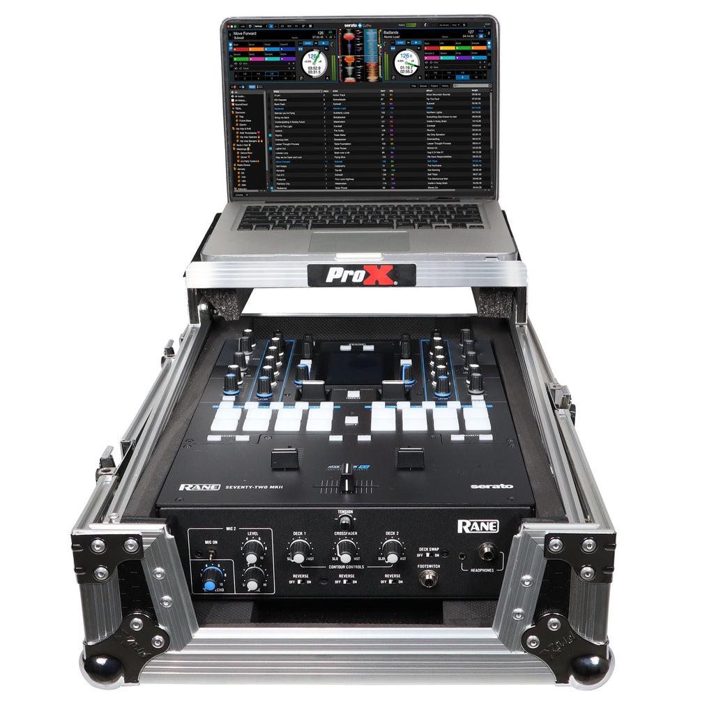 11" DJ Mixer Road Case W/Laptop Shelf for Rane Seventy-Two 72 and Rane Seventy