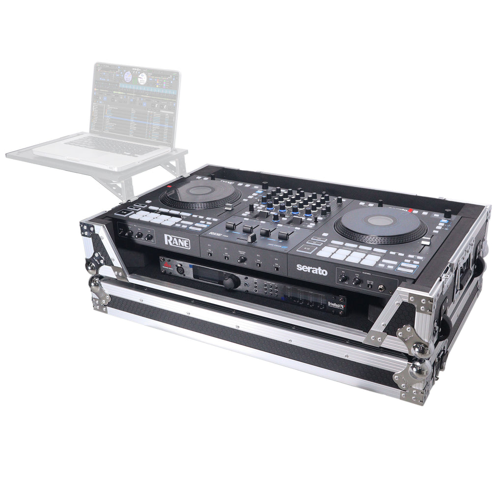 ATA Flight Style Road Case For RANE Four or RANE Performer DJ Controller with 1U Rack Space and Wheels