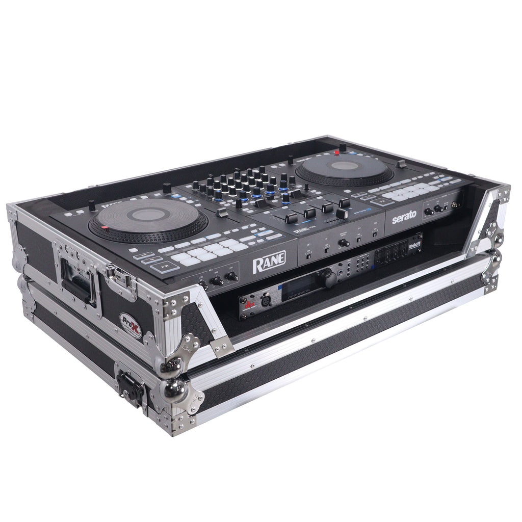 ATA Flight Style Road Case For RANE Four or RANE Performer DJ Controller with 1U Rack Space and Wheels