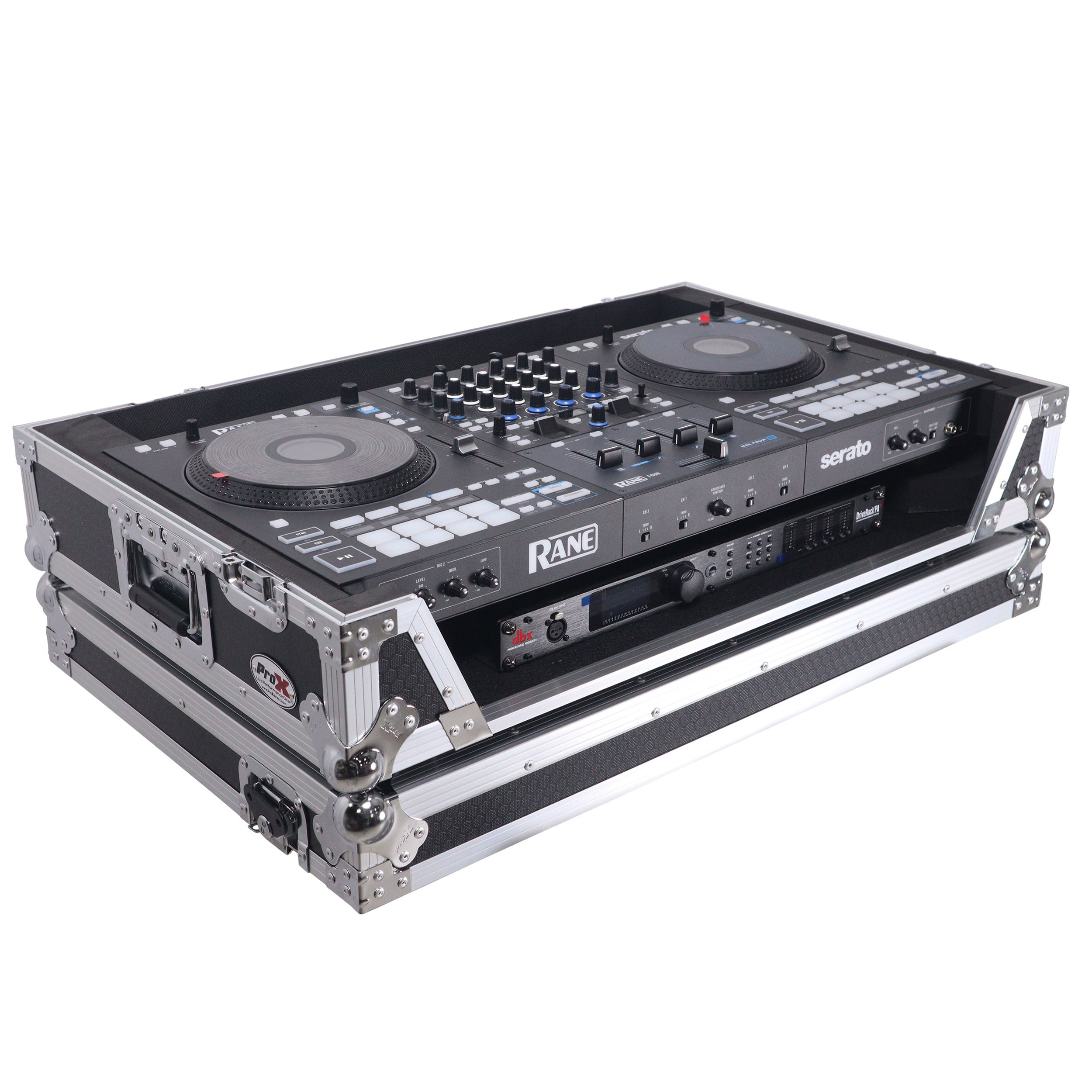 ATA Flight Style Road Case For RANE Four or RANE Performer DJ Controller with 1U Rack Space and Wheels