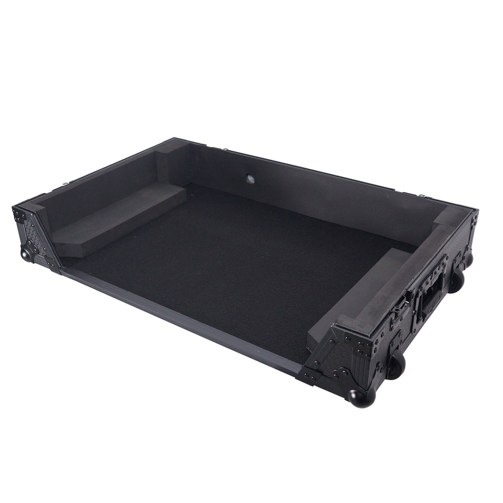 ATA Flight Style Road Case For RANE Four or RANE Performer DJ Controller with 1U Rack Space and Wheels - Black Finish