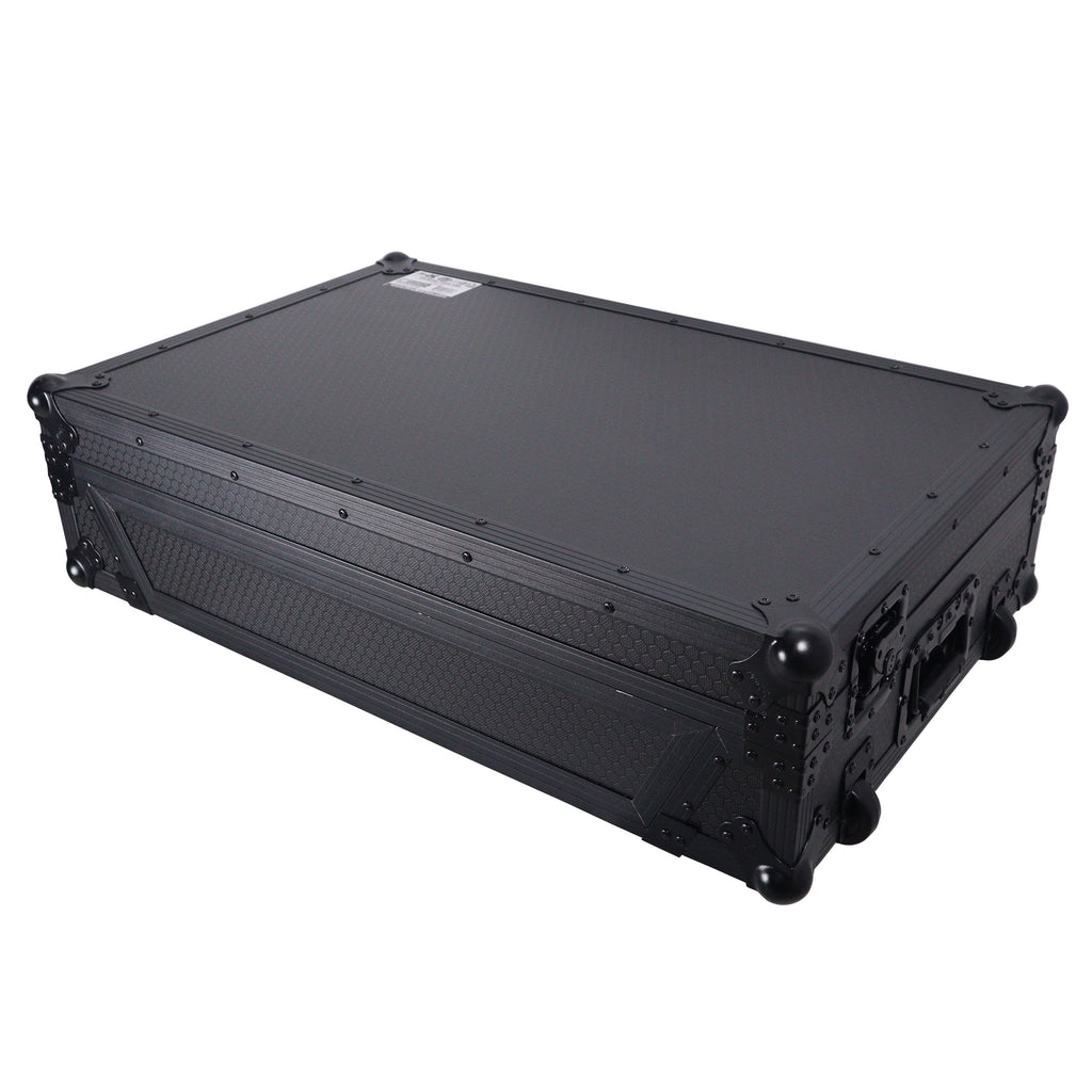 ATA Flight Style Road Case For RANE Four or RANE Performer DJ Controller with 1U Rack Space and Wheels - Black Finish