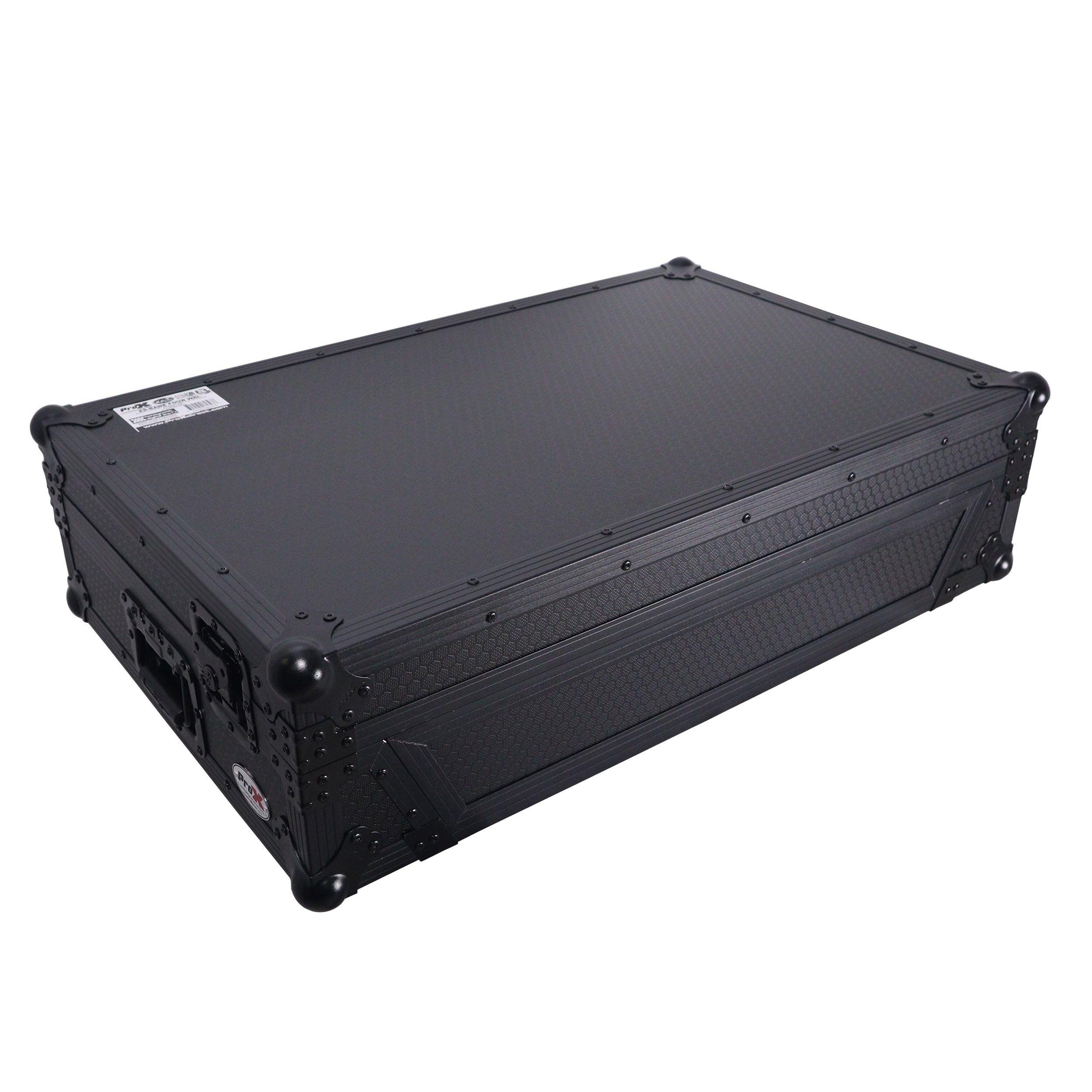 ATA Flight Style Road Case For RANE Four or RANE Performer DJ Controller with 1U Rack Space and Wheels - Black Finish