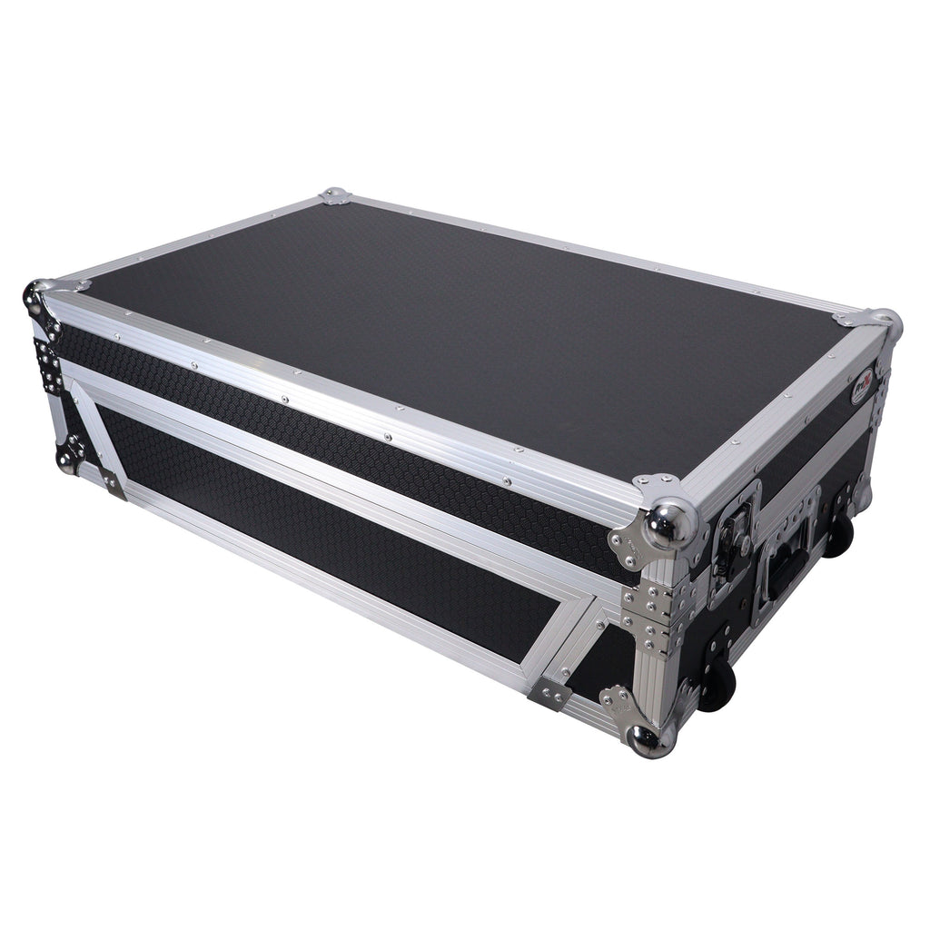 ATA Flight Style Road Case For RANE Four or RANE Performer DJ Controller with Laptop Shelf 1U Rack Space and Wheels