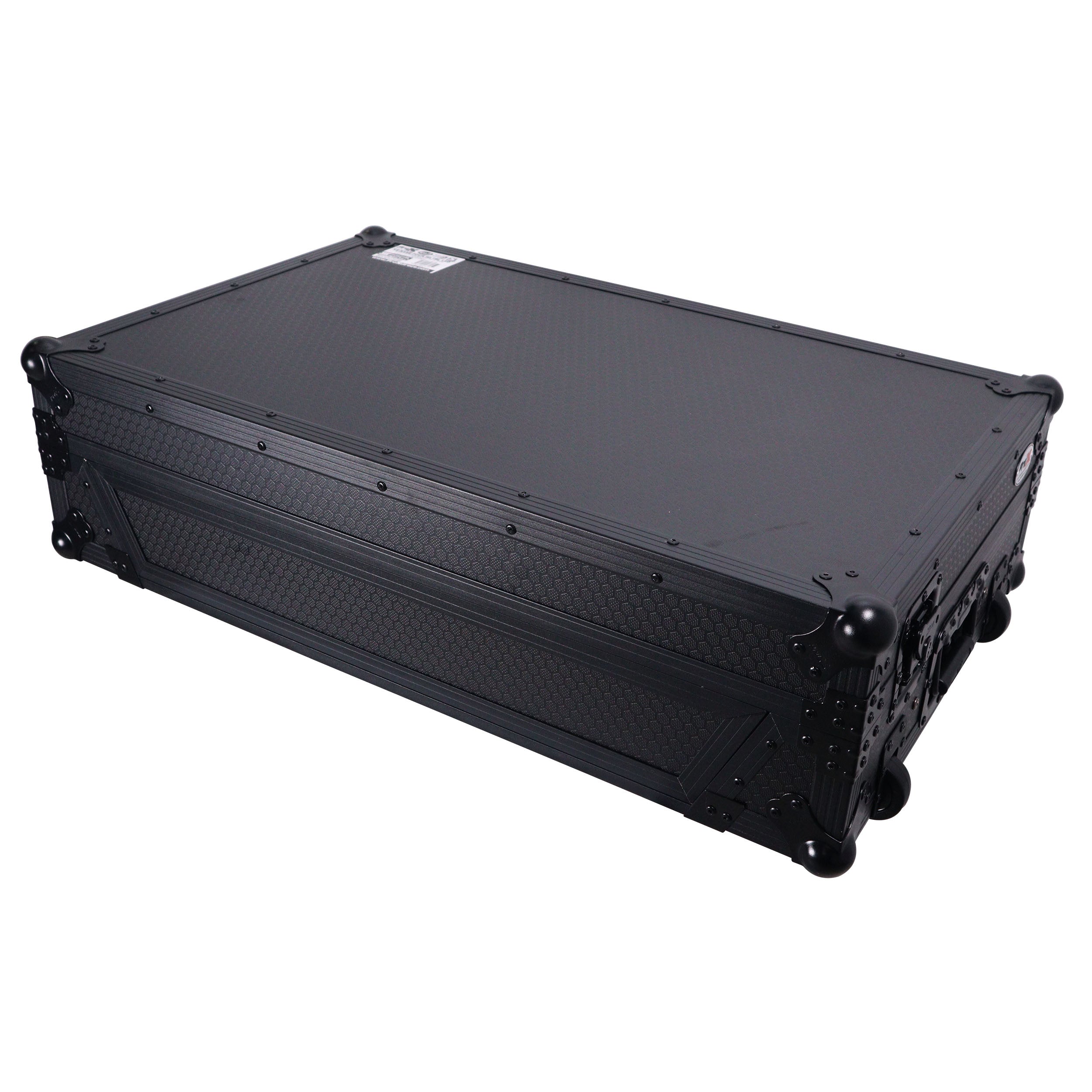 ATA Flight Style Road Case For RANE Four or RANE Performer DJ Controller with Laptop Shelf 1U Rack Space LED and Wheels  - Black