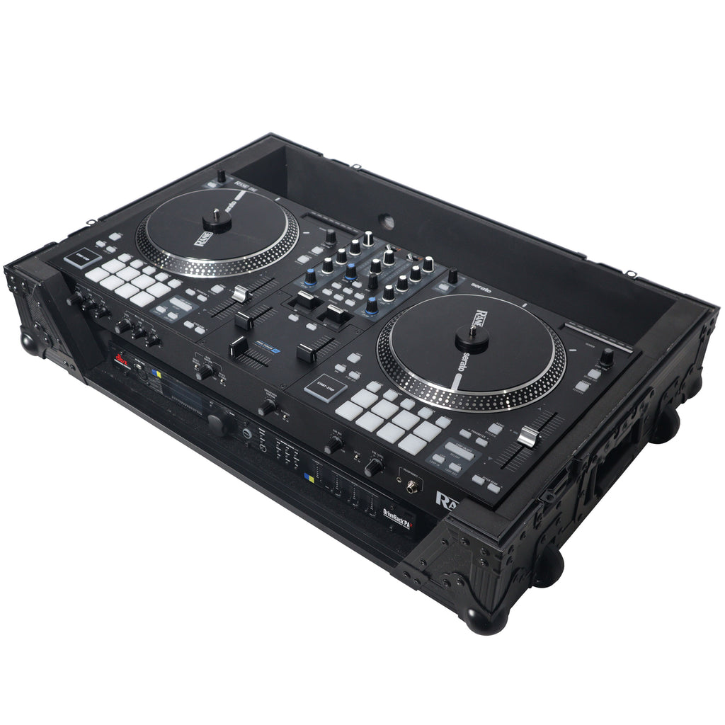 Flight Case For RANE ONE DJ Controller with 1U Rack and Wheels - Black Finish