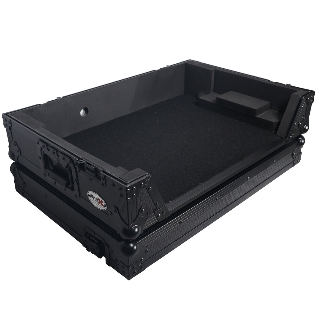 Flight Case For RANE ONE DJ Controller with 1U Rack and Wheels - Black Finish