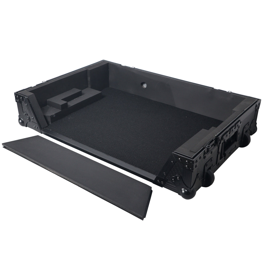 Flight Case For RANE ONE DJ Controller with 1U Rack and Wheels - Black Finish