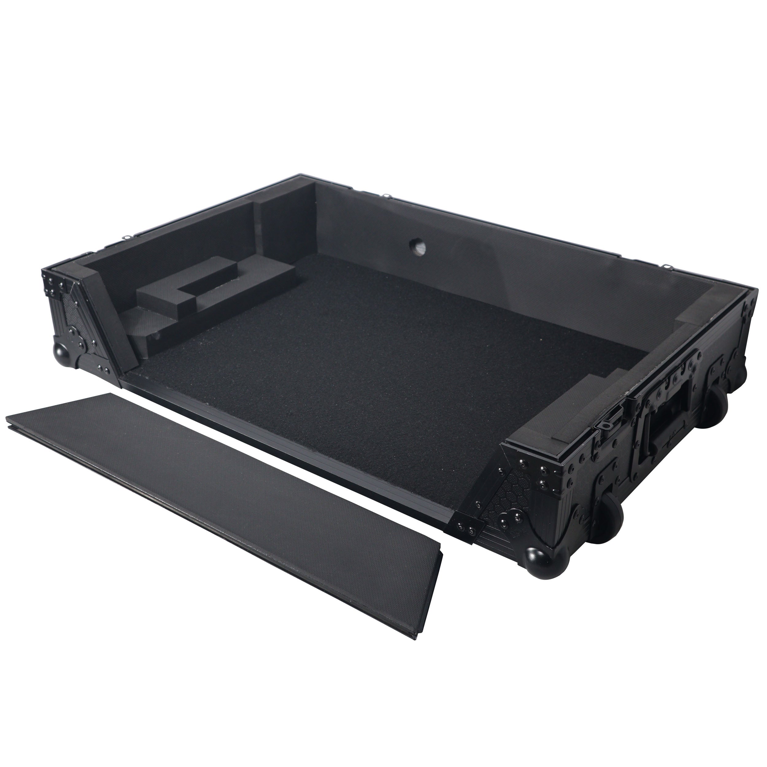 Flight Case For RANE ONE DJ Controller with 1U Rack and Wheels - Black Finish