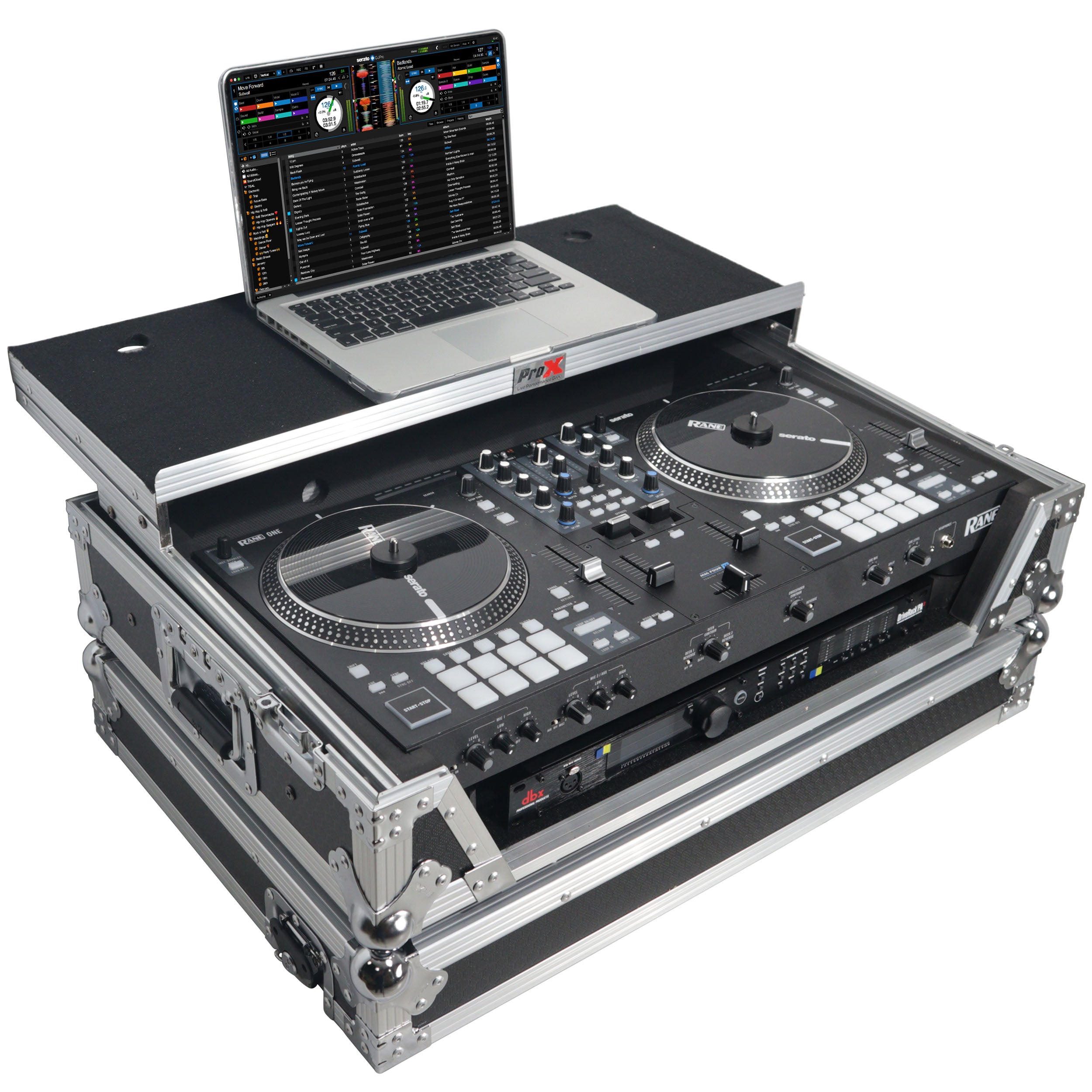 Flight Case For RANE ONE DJ Controller with Sliding Laptop Shelf, 1U Rack, and Wheels